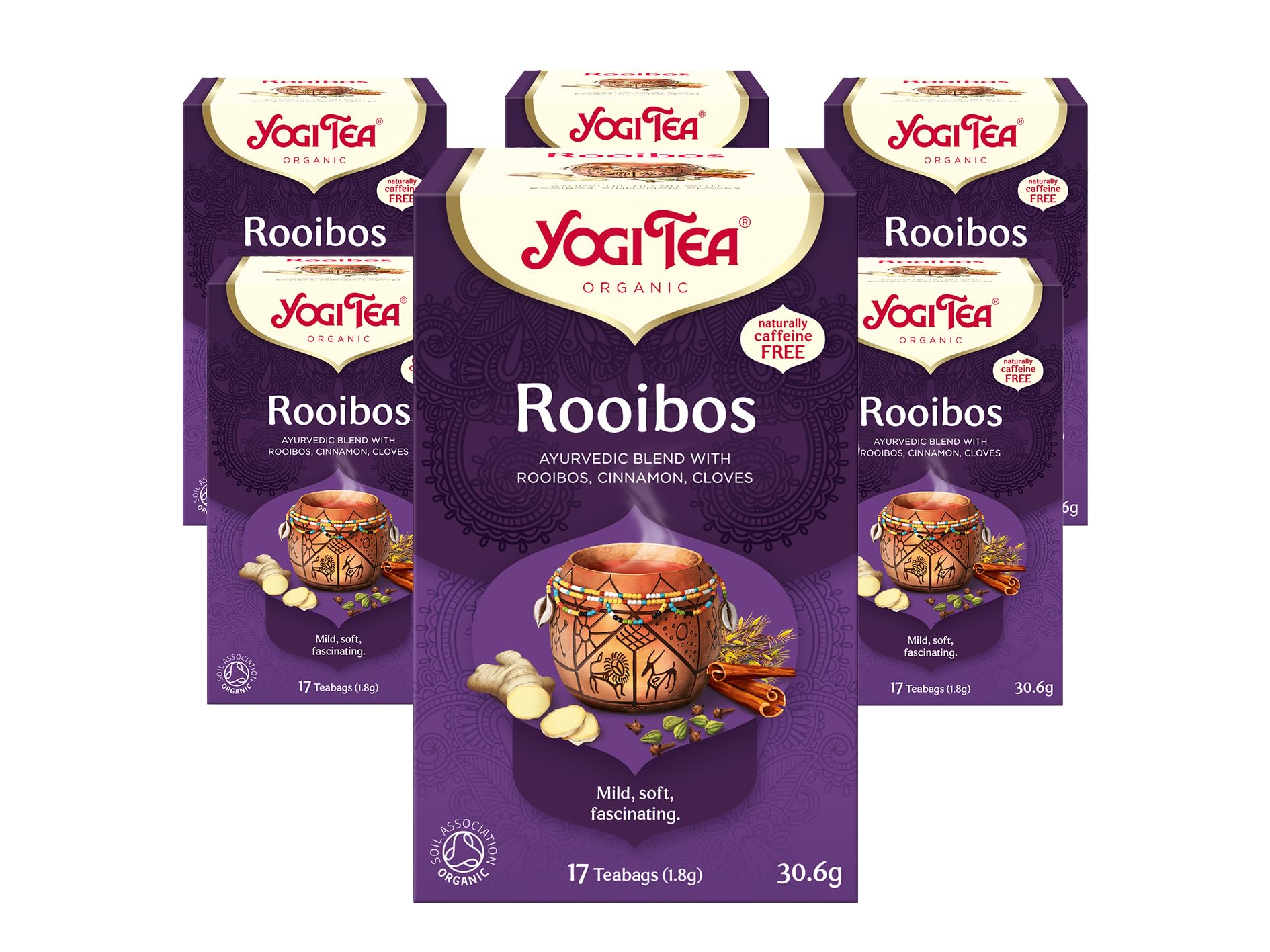 YOGI TEA - Rooibos Organic Spice and Herbal Tea, Caffeine Free, Blend of Rooibos, Cinnamon and Cloves