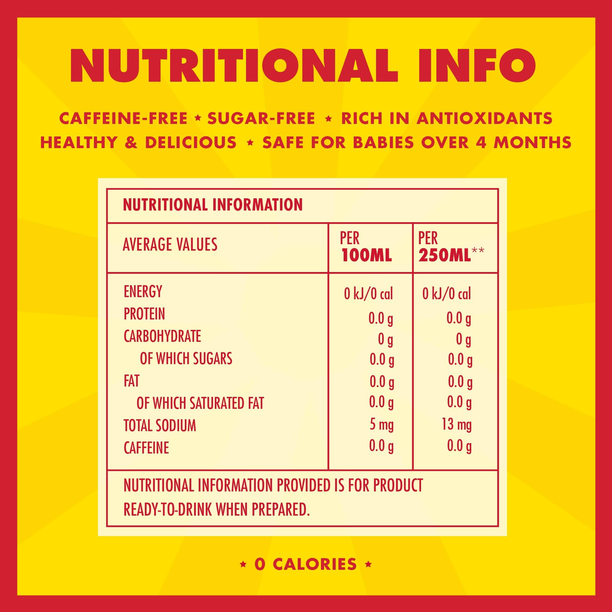 BOS Organic Rooibos Caffeine Free Tea Bags - Classic Blend | 40 Count Carton | 100g