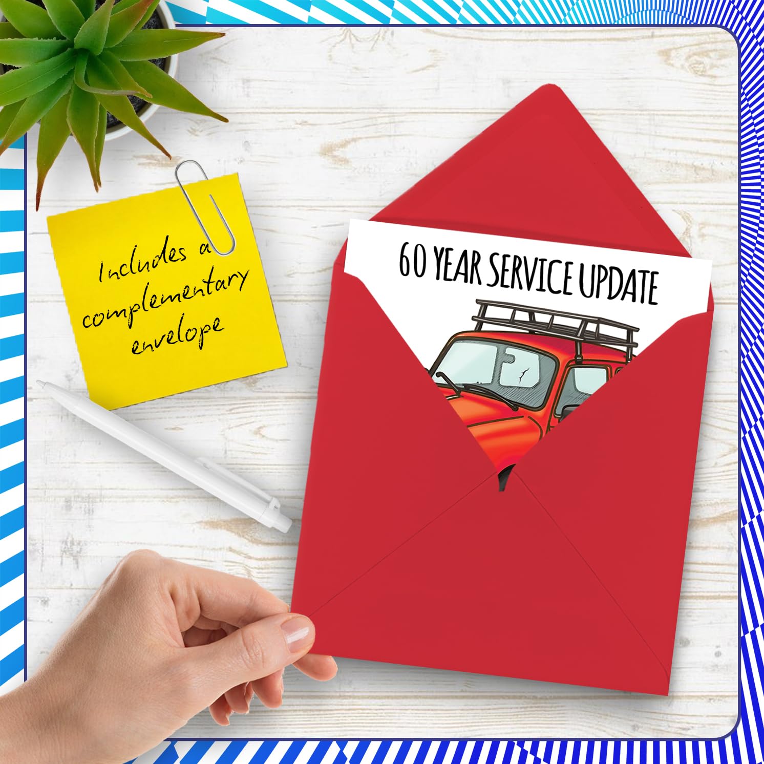 Stuff4 60th Birthday Card for Men & Women | 145mm Greeting Card | Funny Service Design 5