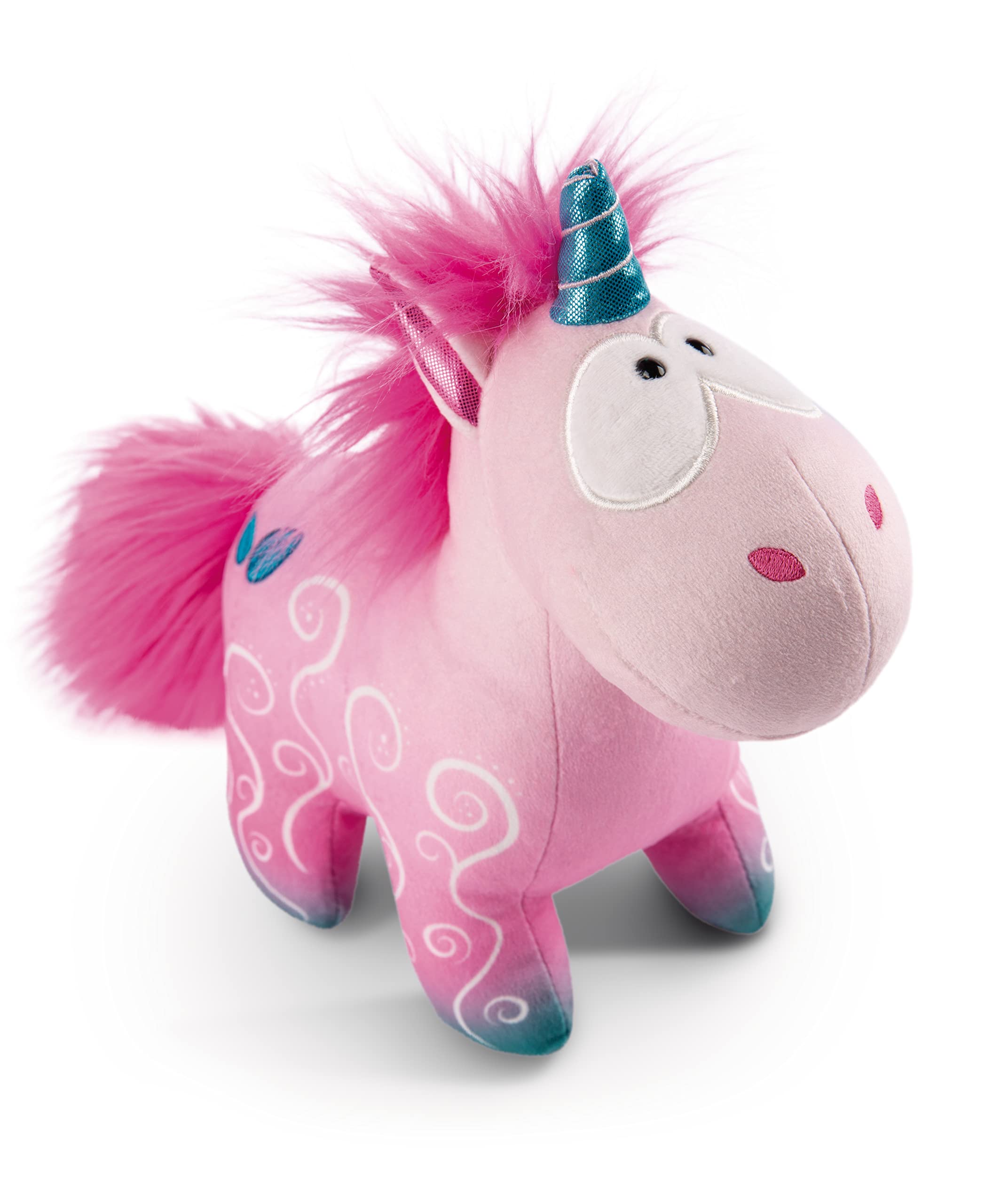 NICI 49106 Cuddly Unicorn Midnight Floral 22cm - Sustainable Plush Toy from Theodor & Friends