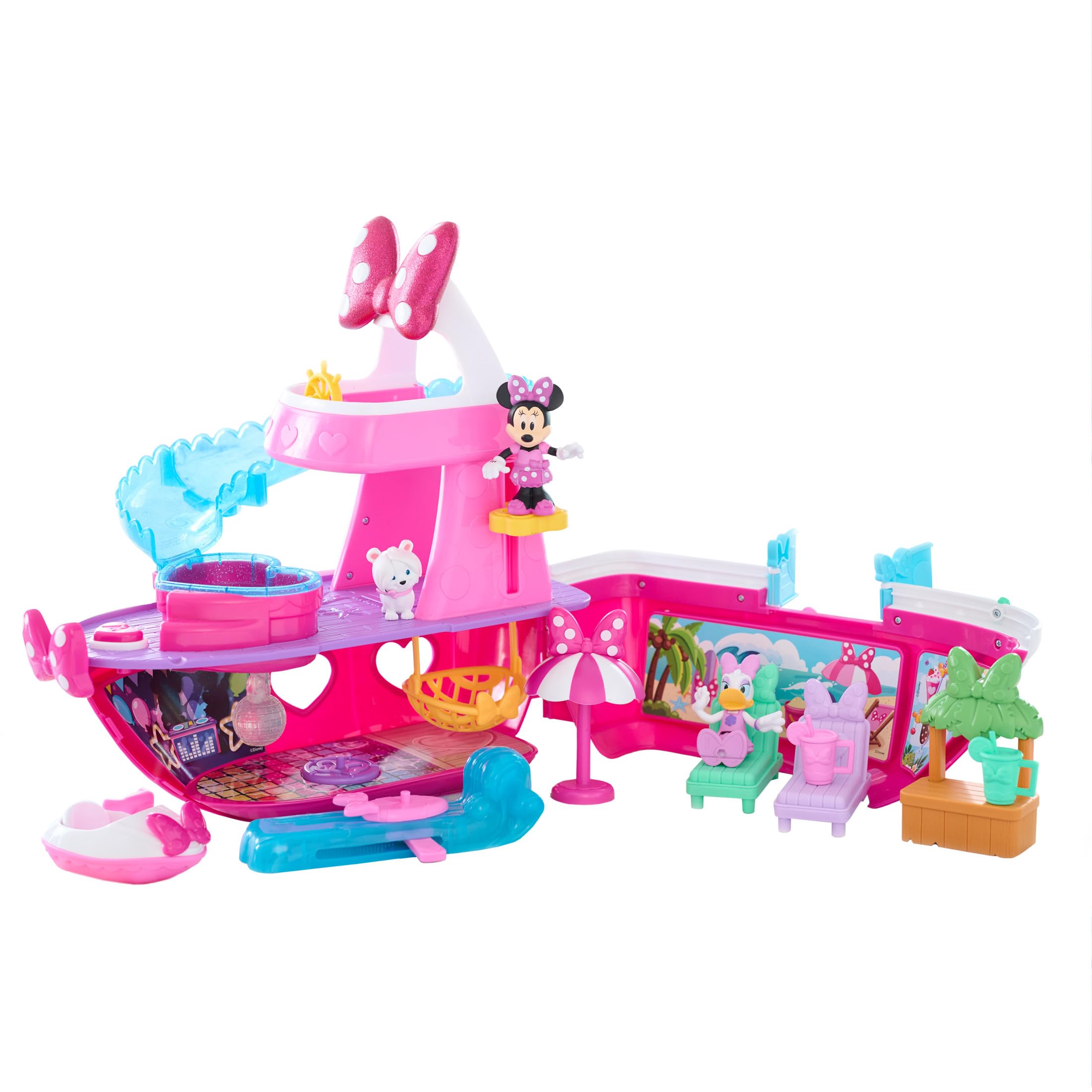 Just Play Disney Junior Minnie Mouse Bowdazzling Yacht Playset | 14 Pieces | Ages 3-8 4