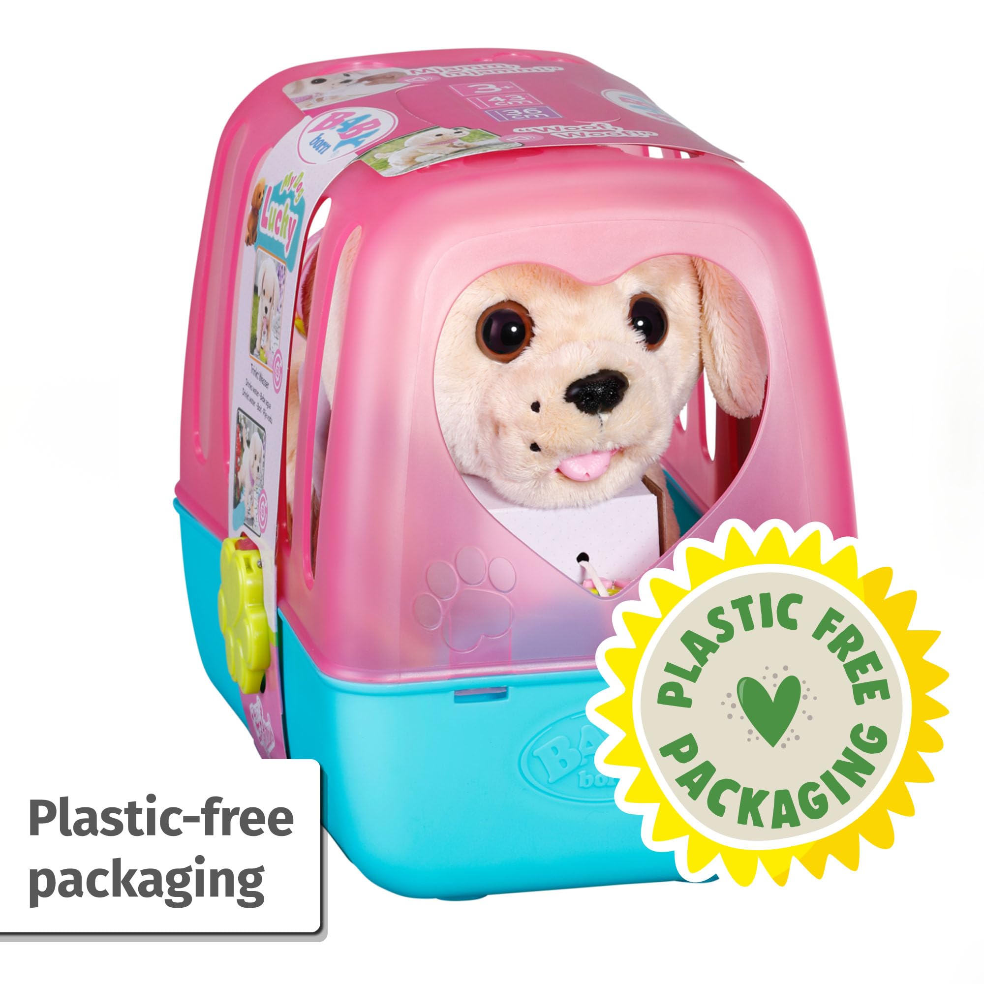 BABY born My Dog Lucky with Carry Box - 5 Realistic Functions, Interactive Playset for Ages 3+ 3