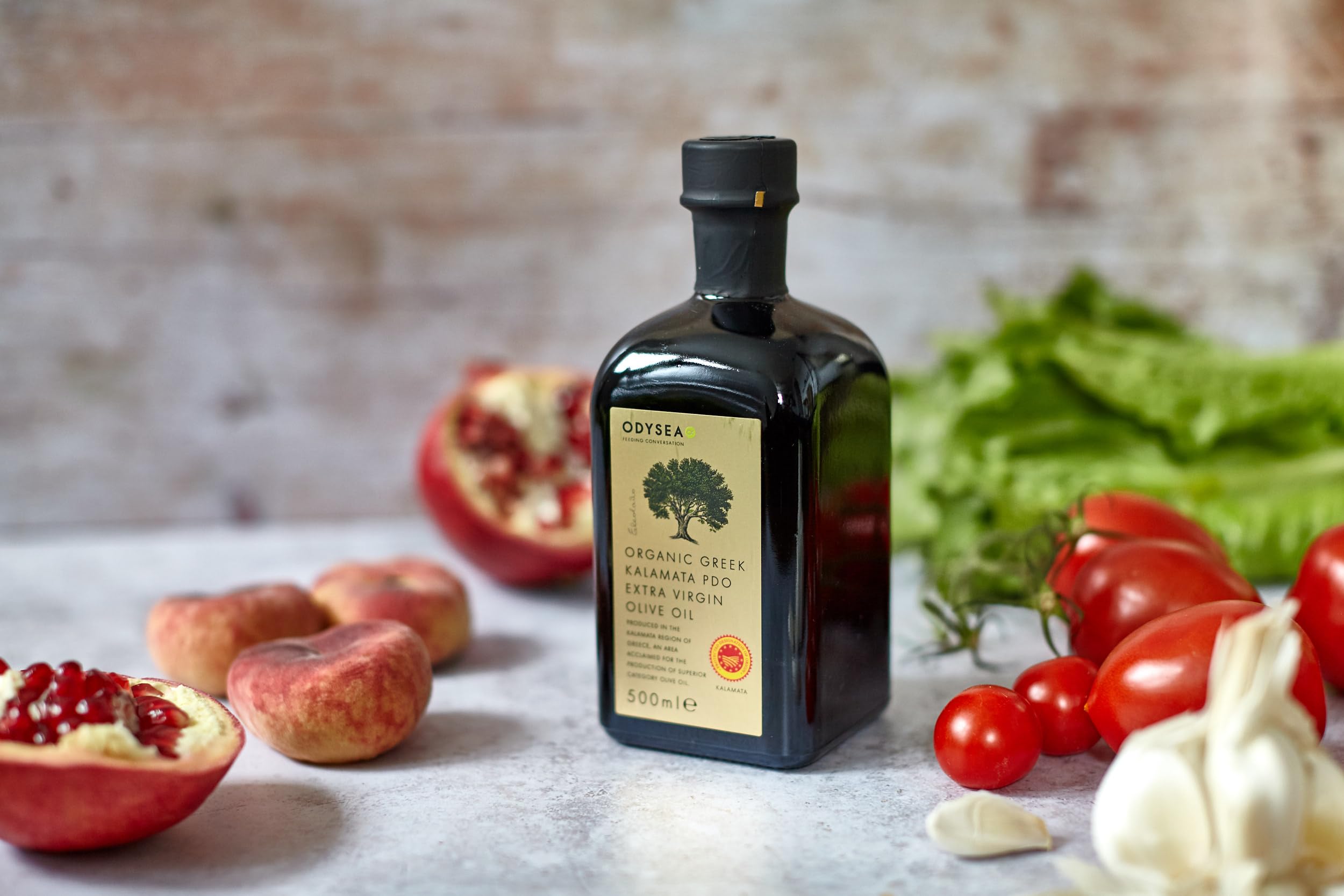 Odysea Organic Extra Virgin Olive Oil, PDO Kalamata EVOO, 500ml Glass Bottle 6