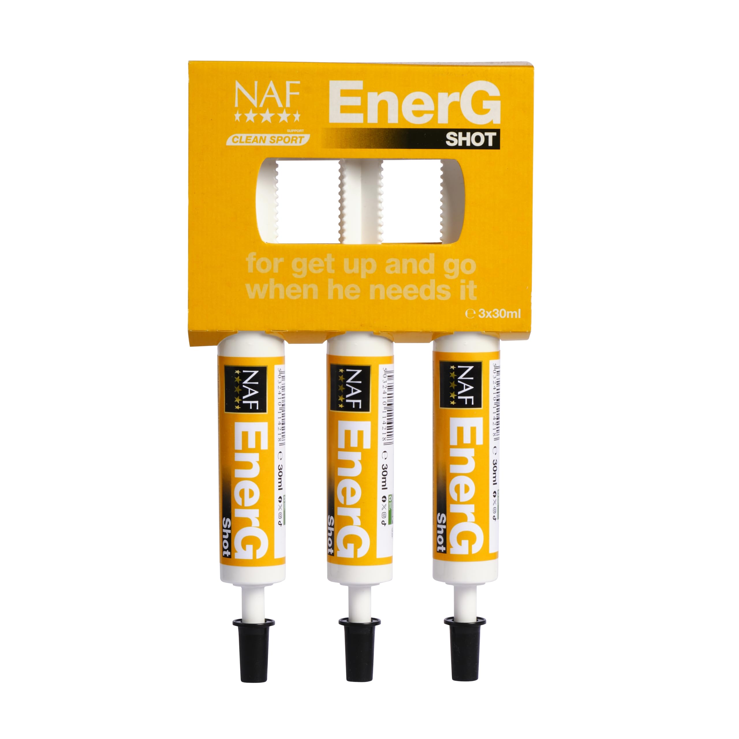 NAF EnerG Shot - Rapid Energy Boost for Horses | Iron & B Vitamins | Pack of Three