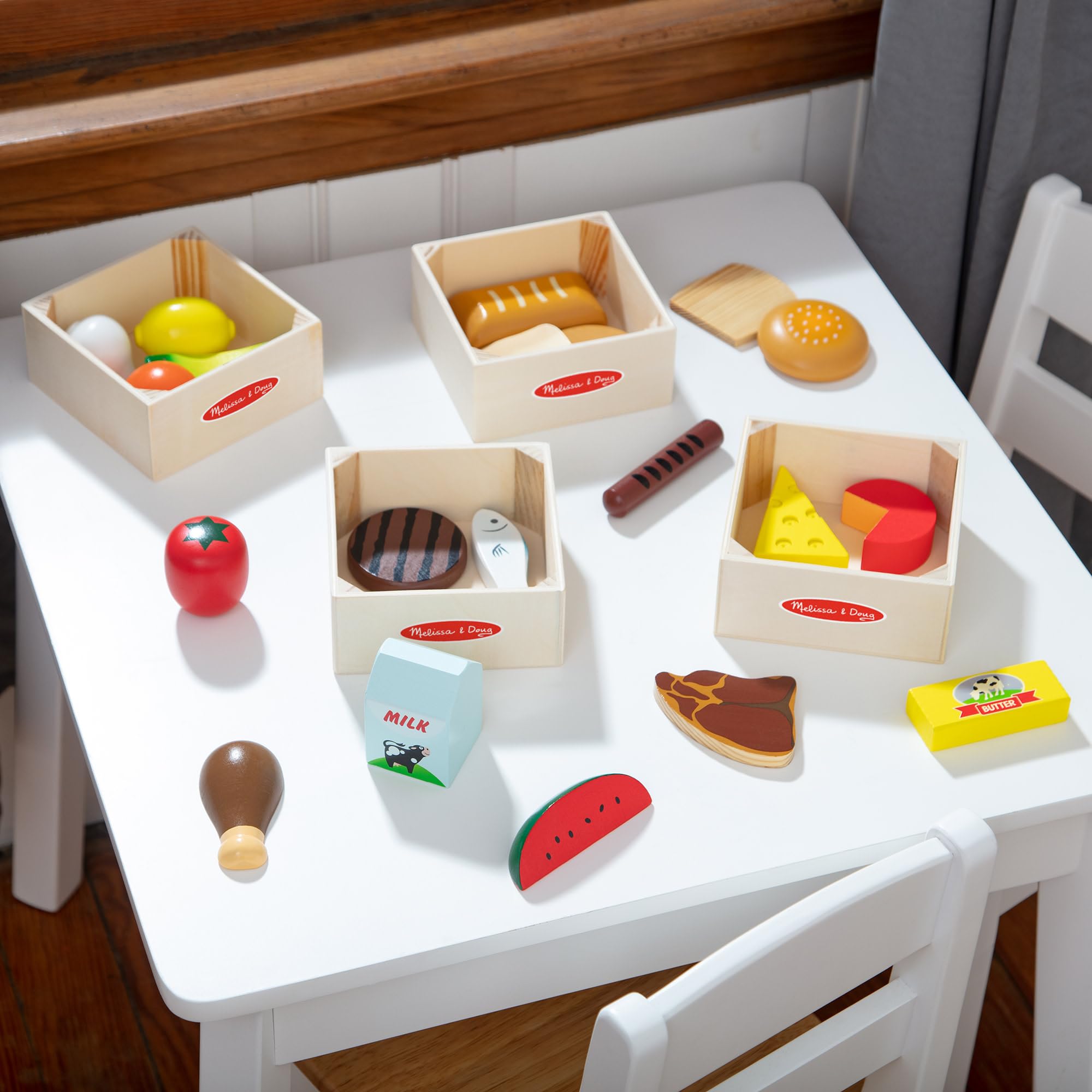 Melissa & Doug Food Groups Wooden Play Food Set - Pretend Play & Educational Toy for Ages 3+ 16
