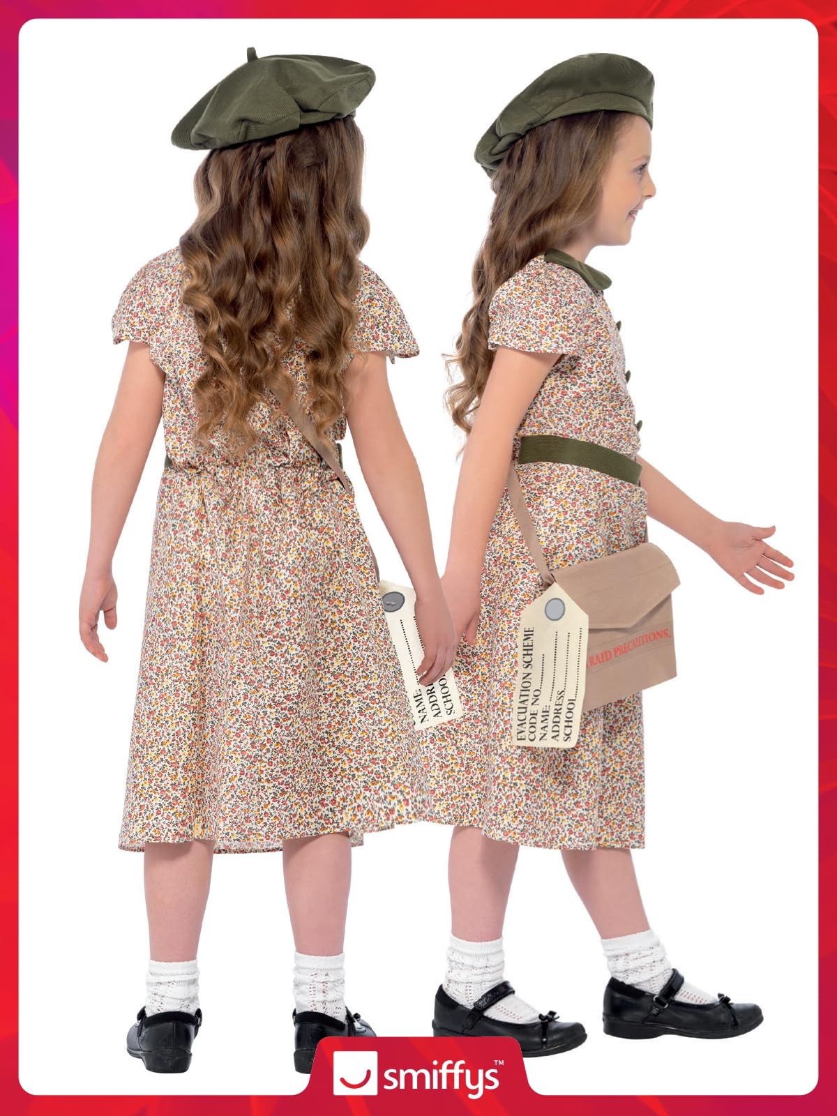 Evacuee Girl Costume - Smiffys Fancy Dress for Ages 7-9 6