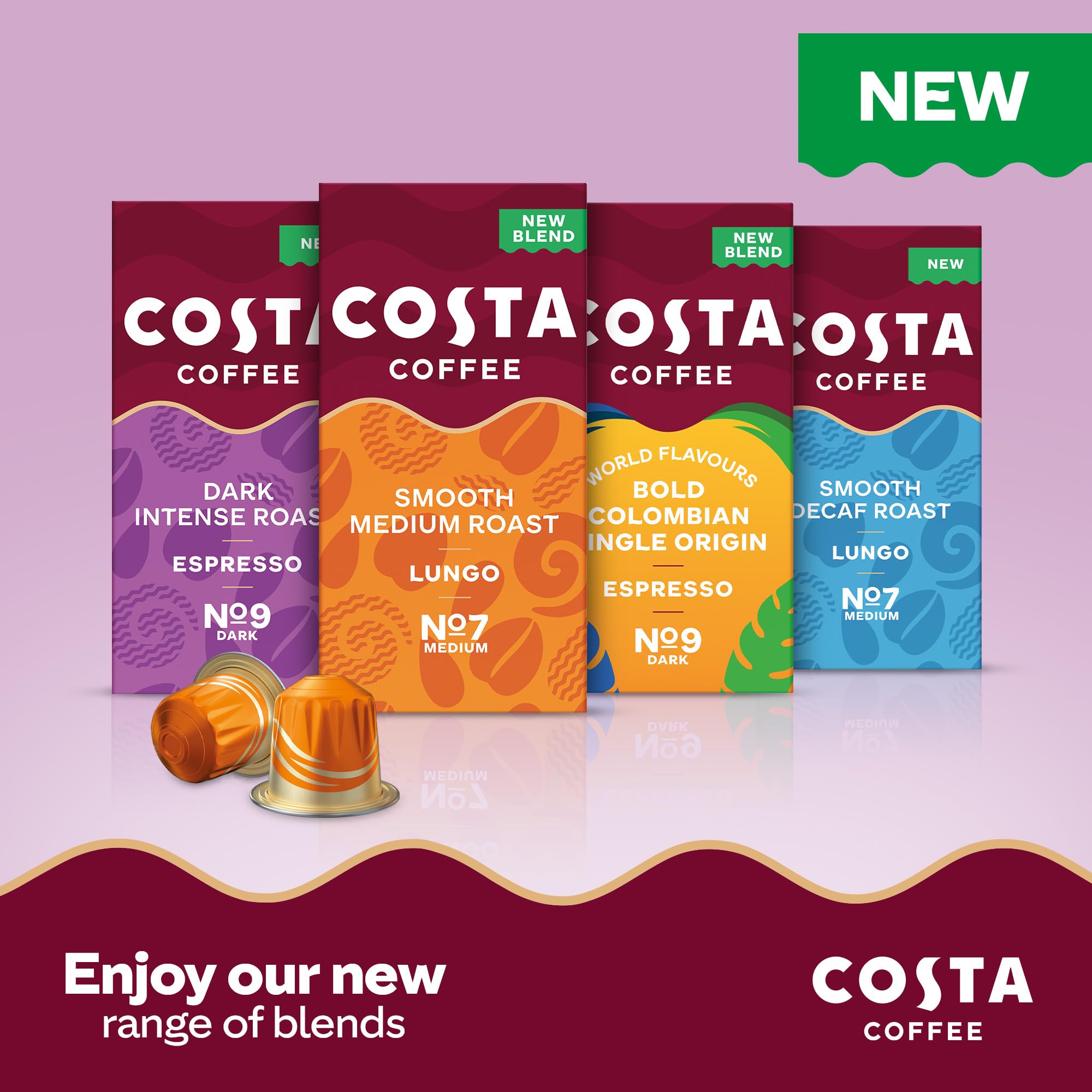 Costa - Smooth Medium Roast Aluminium Coffee Pods (Pack of 100, Fortuna Model) 5