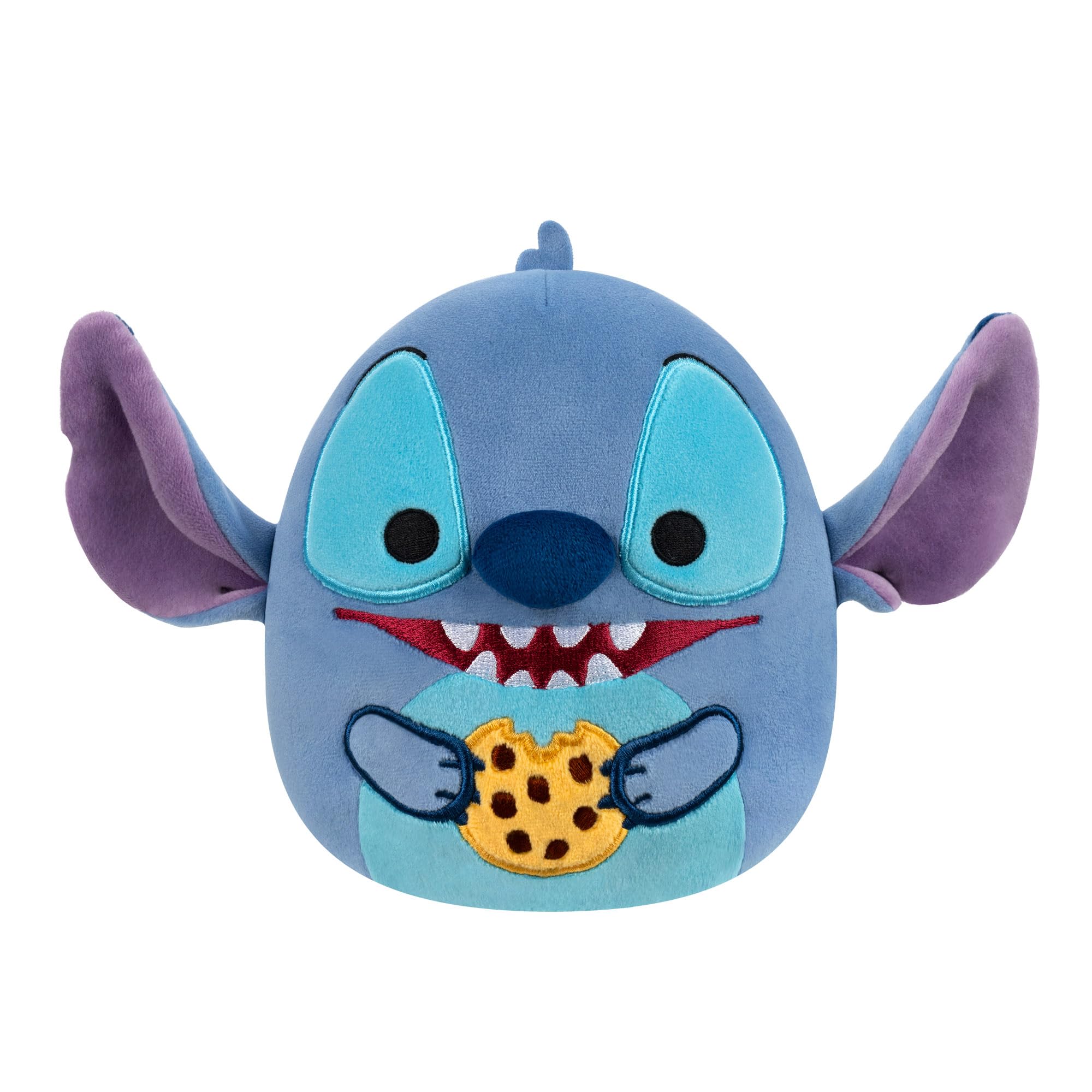 Squishmallows 10-Inch Disney Chef Stitch Eating Chocolate Chip Cookie Plush - Soft Stuffed Animal for Kids 3+