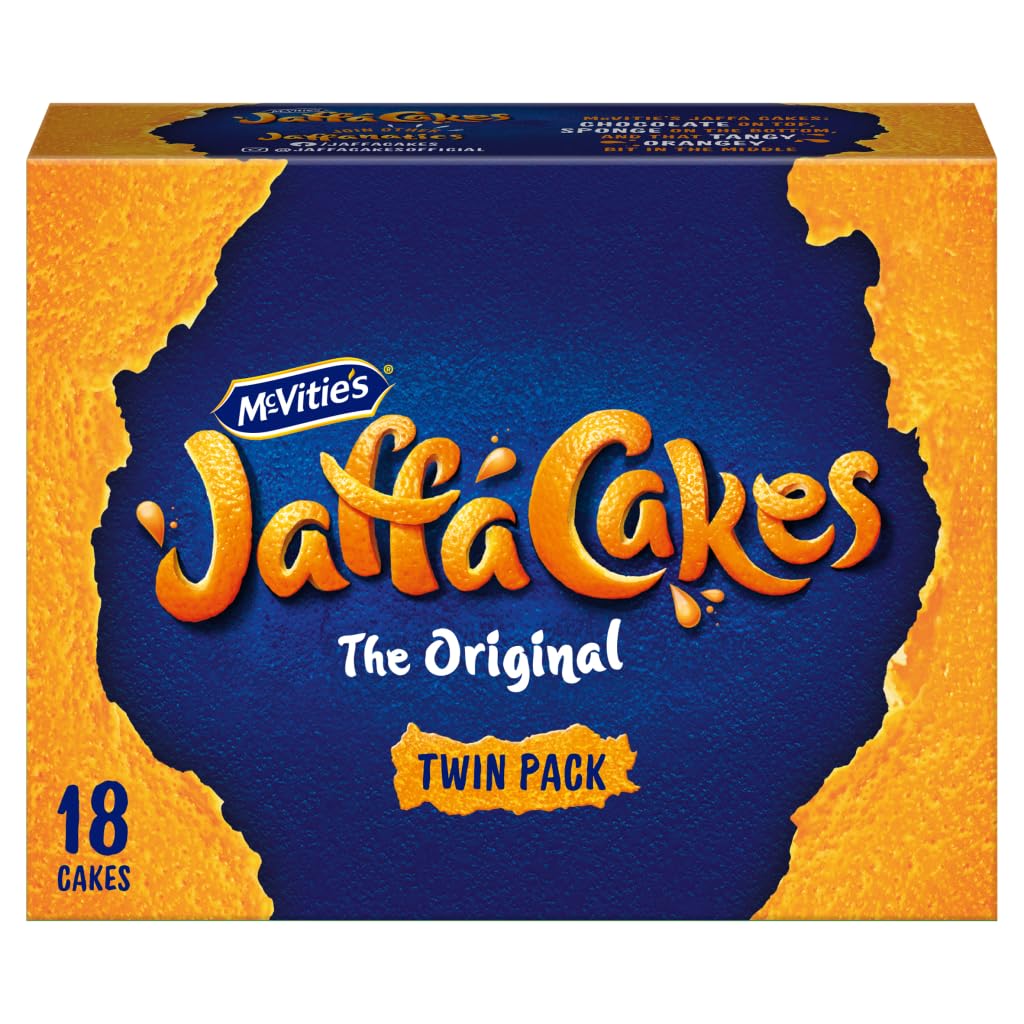 McVitie's Jaffa Cakes Original Chocolate Biscuits Twin Pack 18 Cakes, 198g
