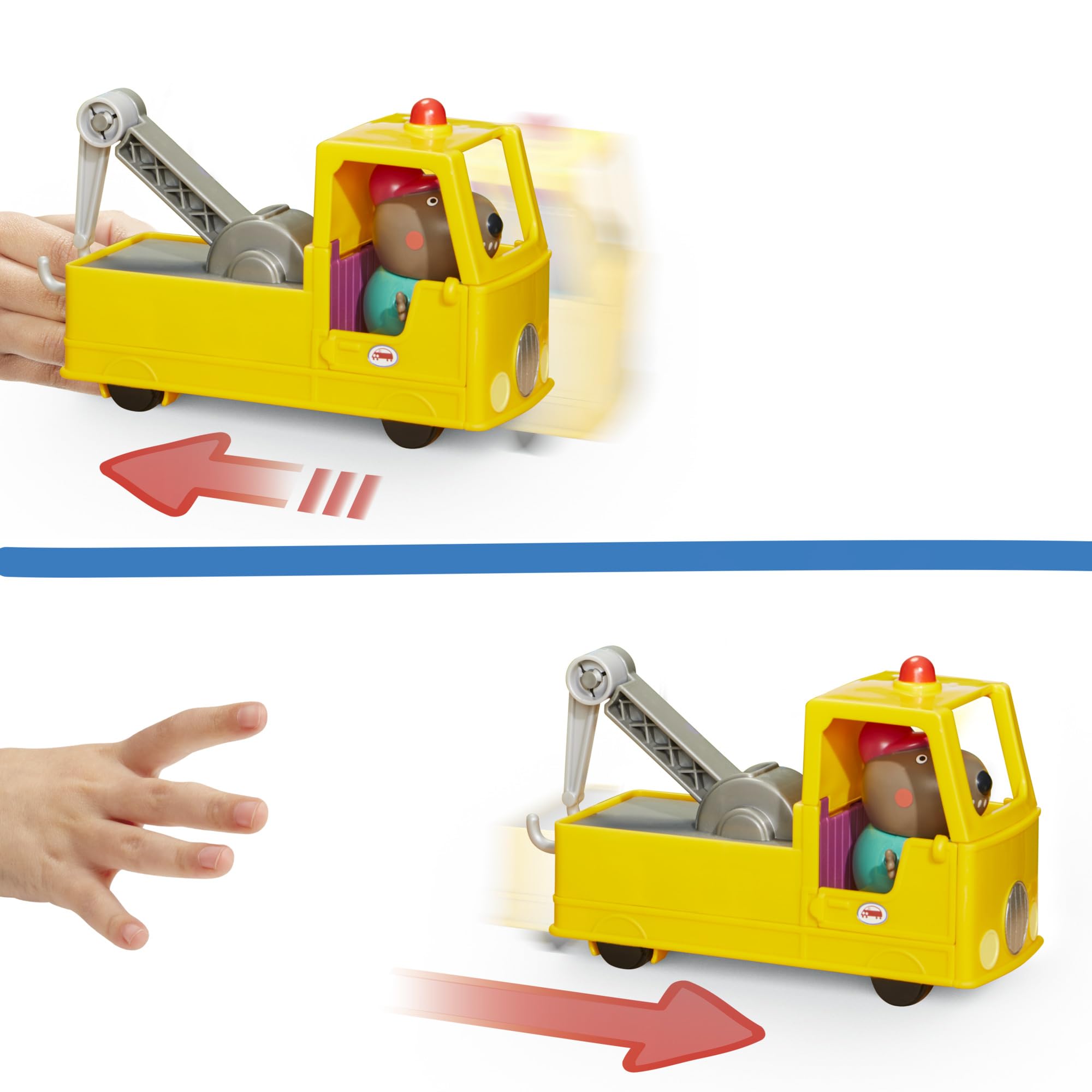 Peppa Pig Granddad Dog's Tow Truck Toy Set - Pull-Back Vehicle with Figure for Ages 3+ 4