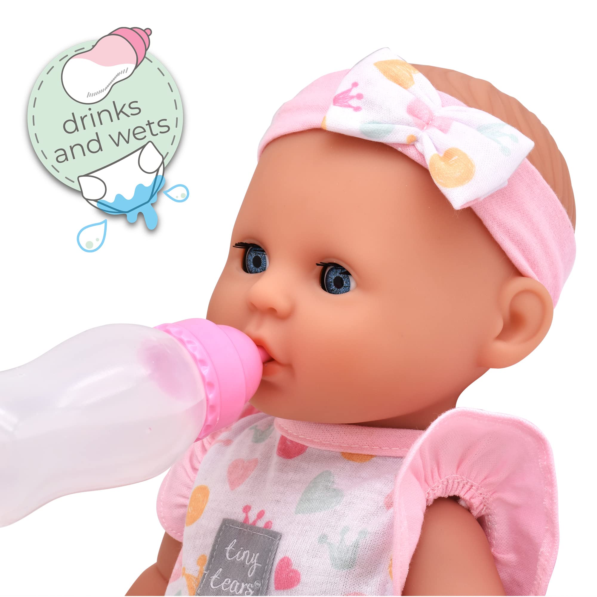 Tiny Tears Baby Classic - 38cm Crying and Wetting Doll with Accessories 5