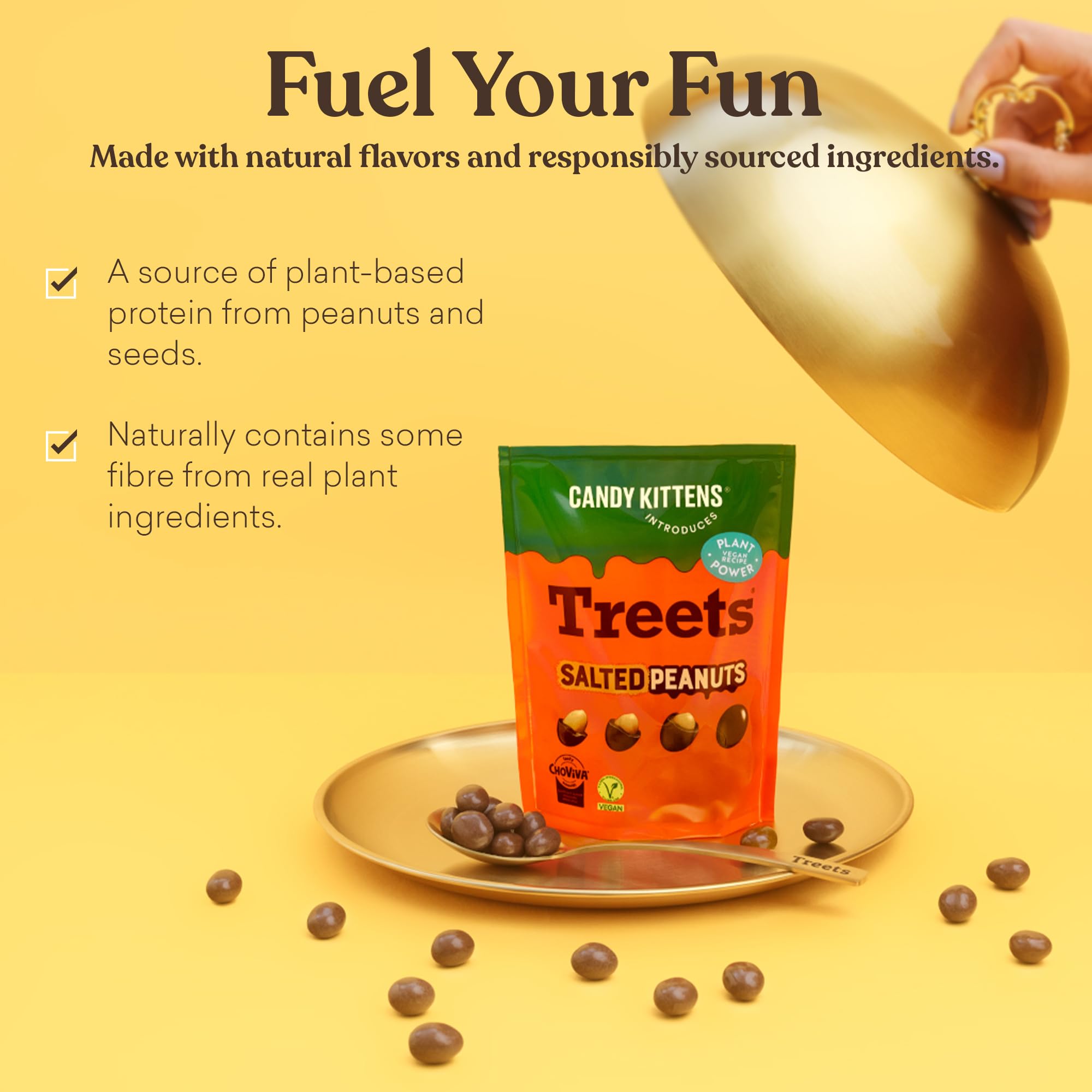 CANDY KITTENS Vegan Chocolate Covered Salted Peanuts - 120g Pack | Plant-Powered Snack 7