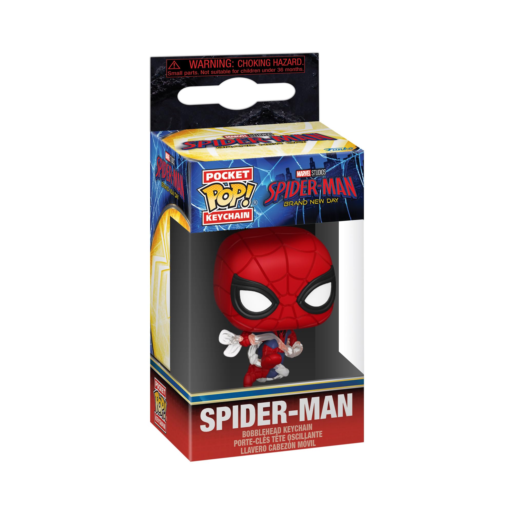 Funko POP! Keychain: Marvel - Spider-Man Day - Spider-Man Novelty Keyring | Vinyl