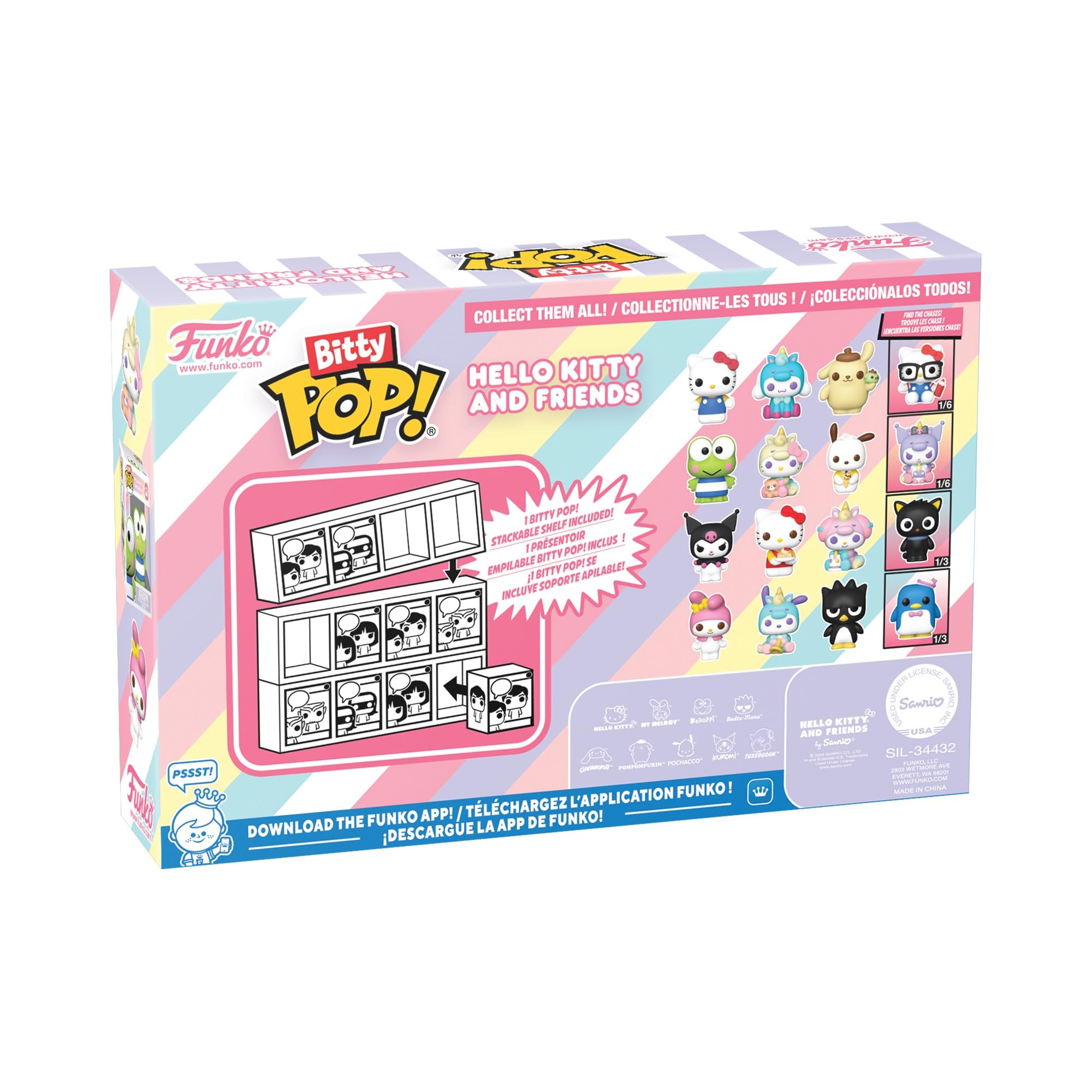 Funko Bitty Pop! Hello Kitty Vinyl Mini Figures 4-Pack with Mystery Mini Figure 6