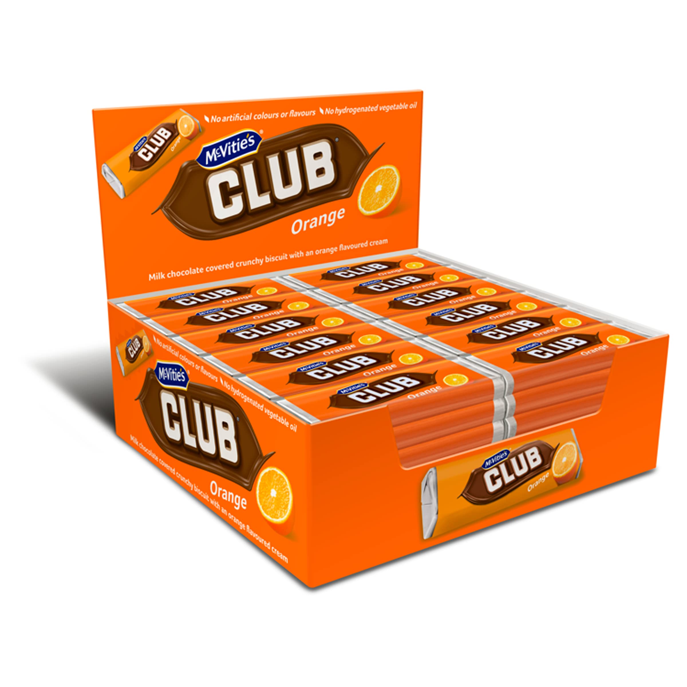 McVitie's Club Orange Biscuit Bars - Zesty Orange Flavour, 22g (Pack of 60)
