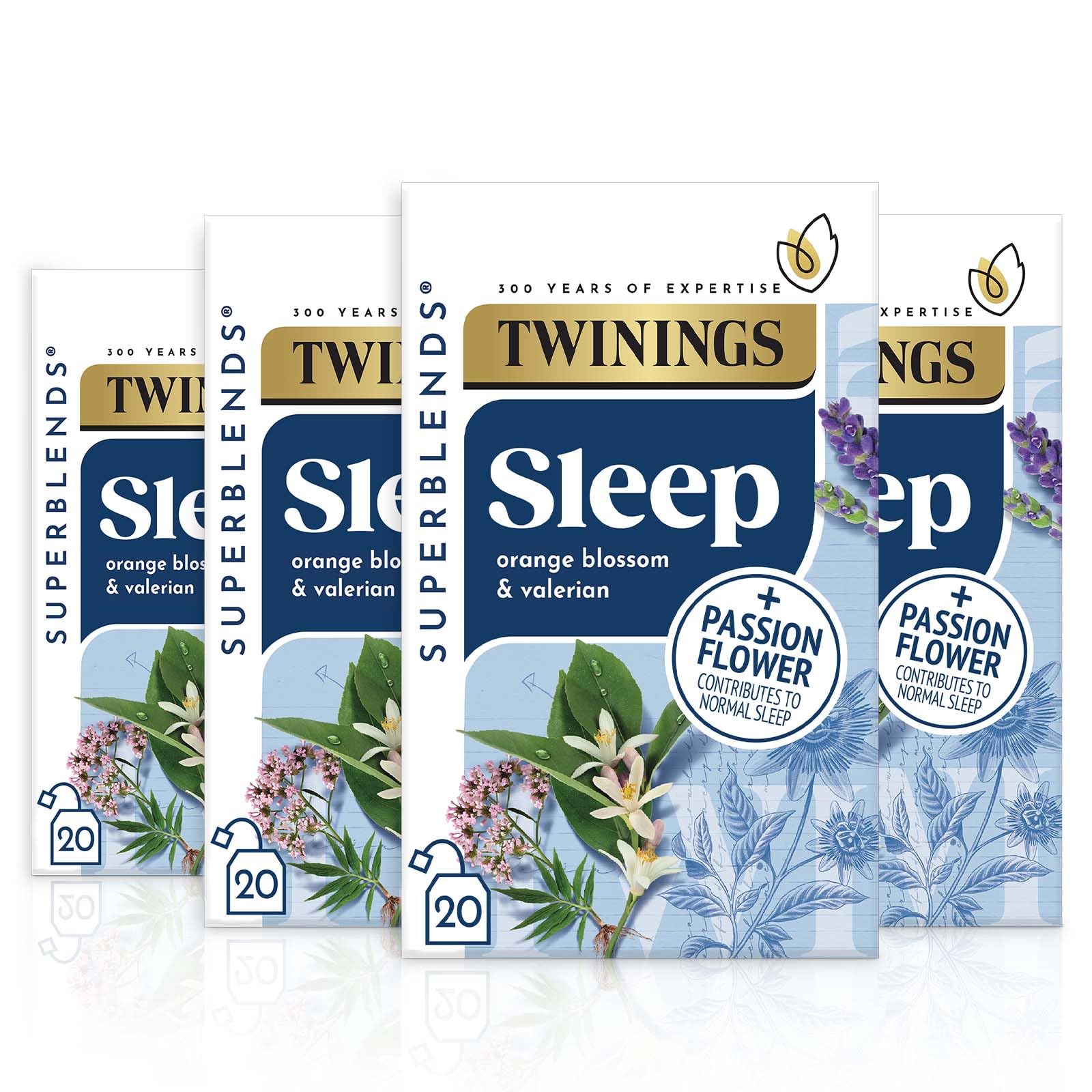 Twinings Superblends Sleep Tea - Valerian Root & Orange Blossom Herbal Tea | 20 Count (Pack of 4) 1