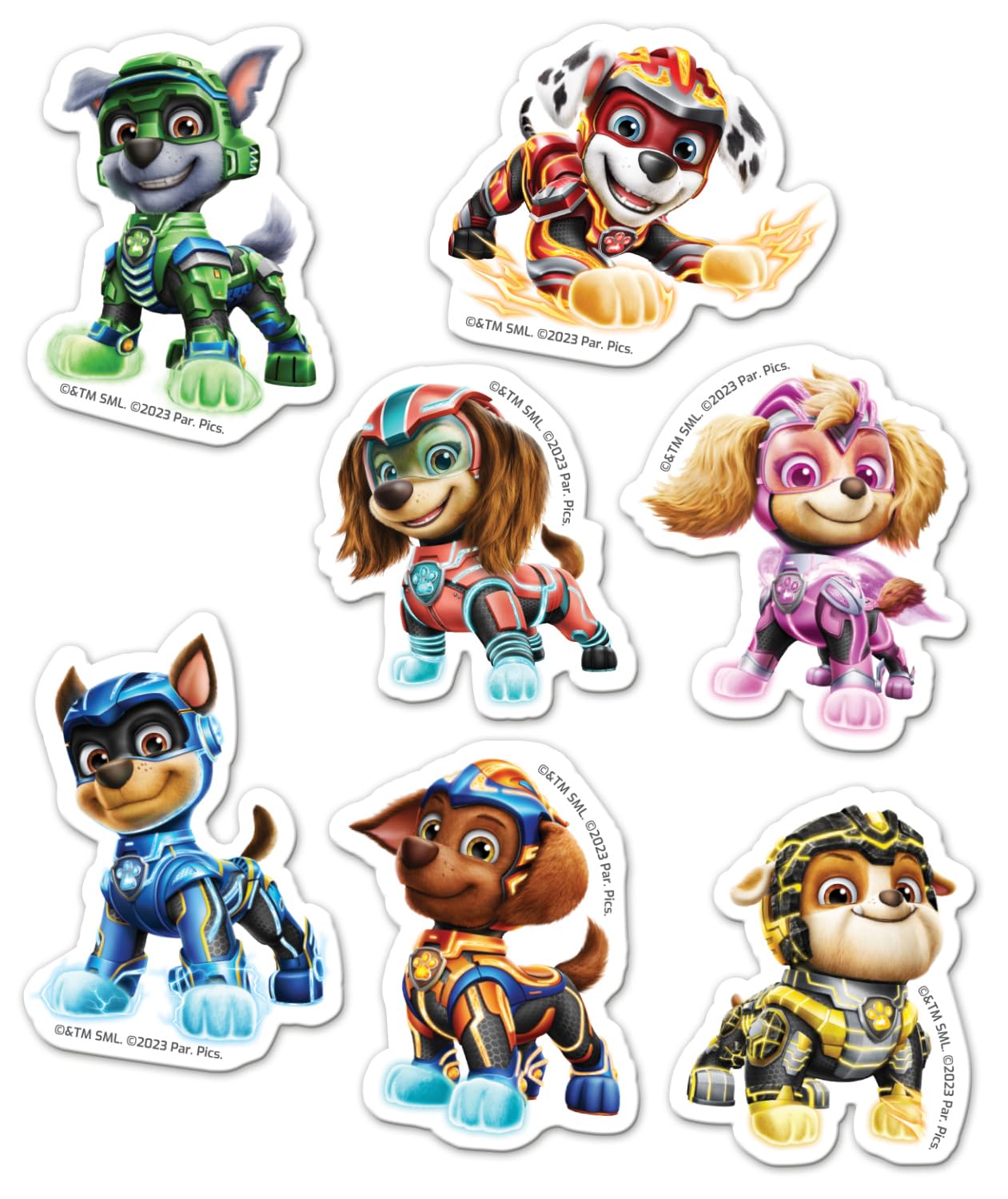 Paper Projects PAW Patrol the Mighty Movie Mega Sticker Pack - Reusable Foiled Stickers | Multicolor 6