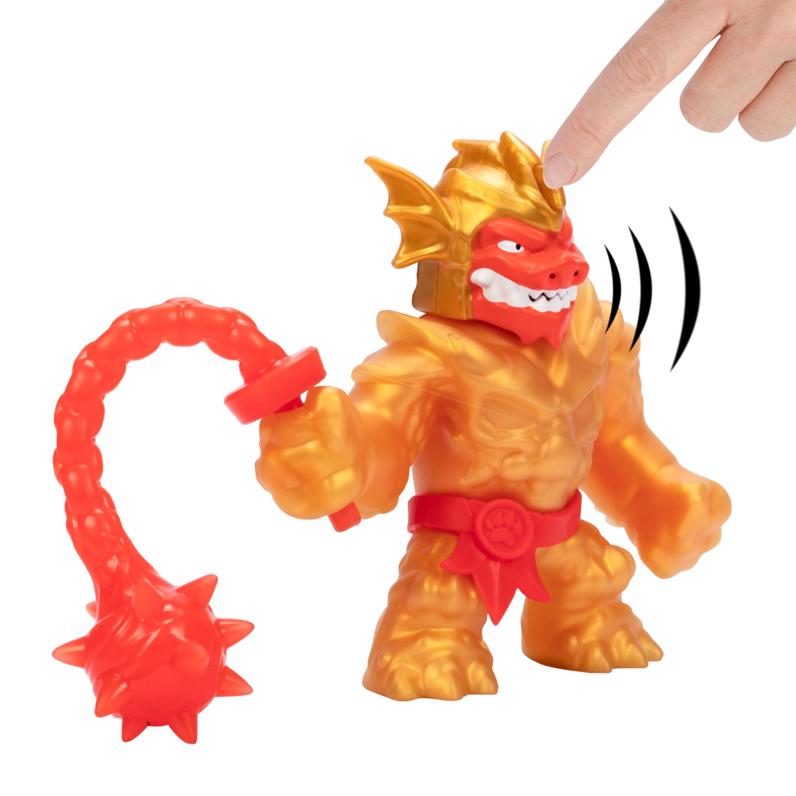 Heroes of Goo Jit Zu Stretch Strikers Deluxe Hero Pack Blazagon - Stretchy Action Figure with 20+ Battle Sounds | 5.5-Inch