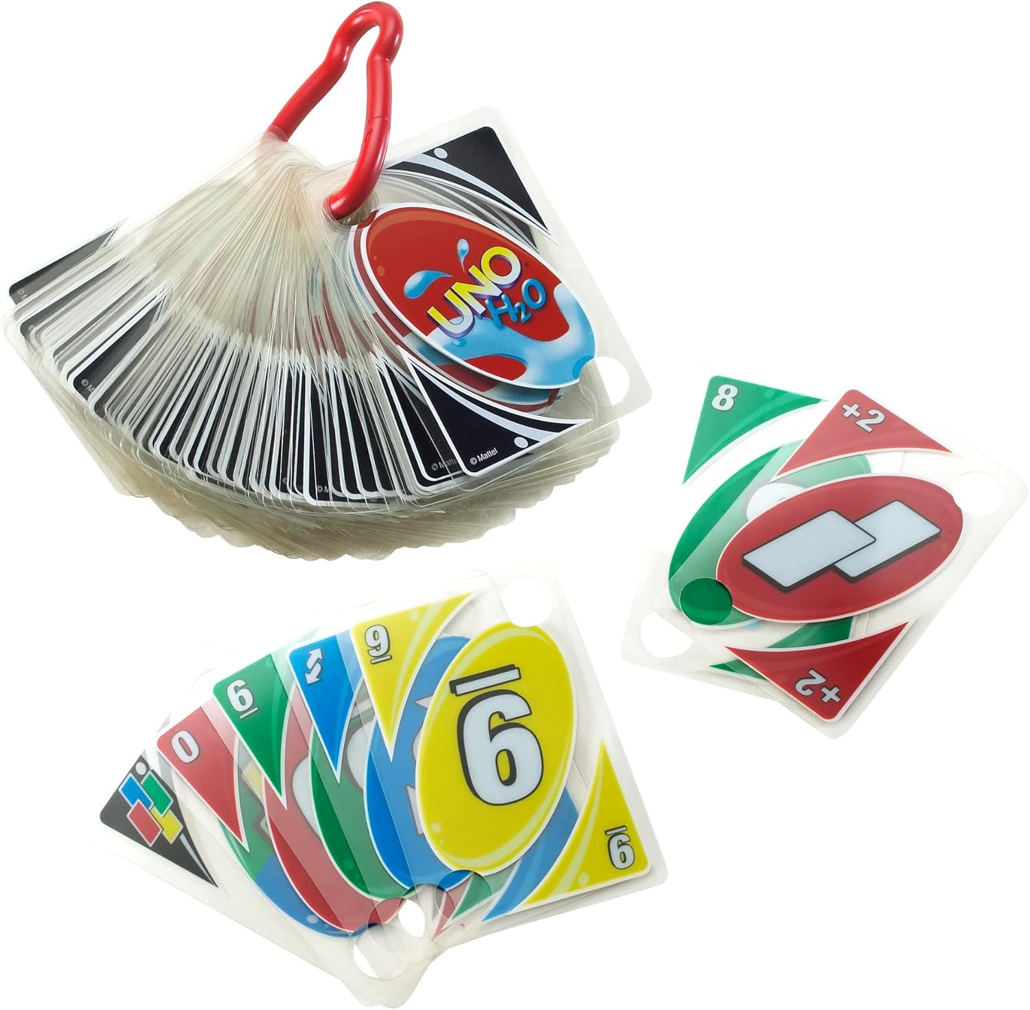 Mattel Games UNO H2O To Go Card Game with 108 Waterproof Plastic Cards 3