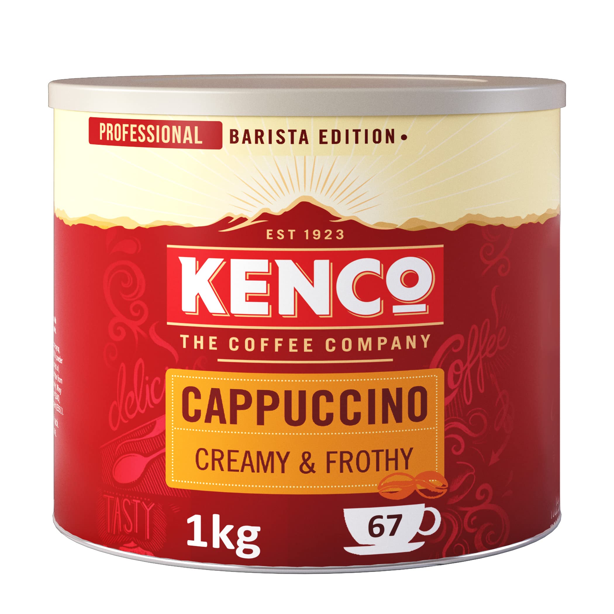 Kenco Cappuccino Instant Coffee 1kg - Tin (Pack of 1)