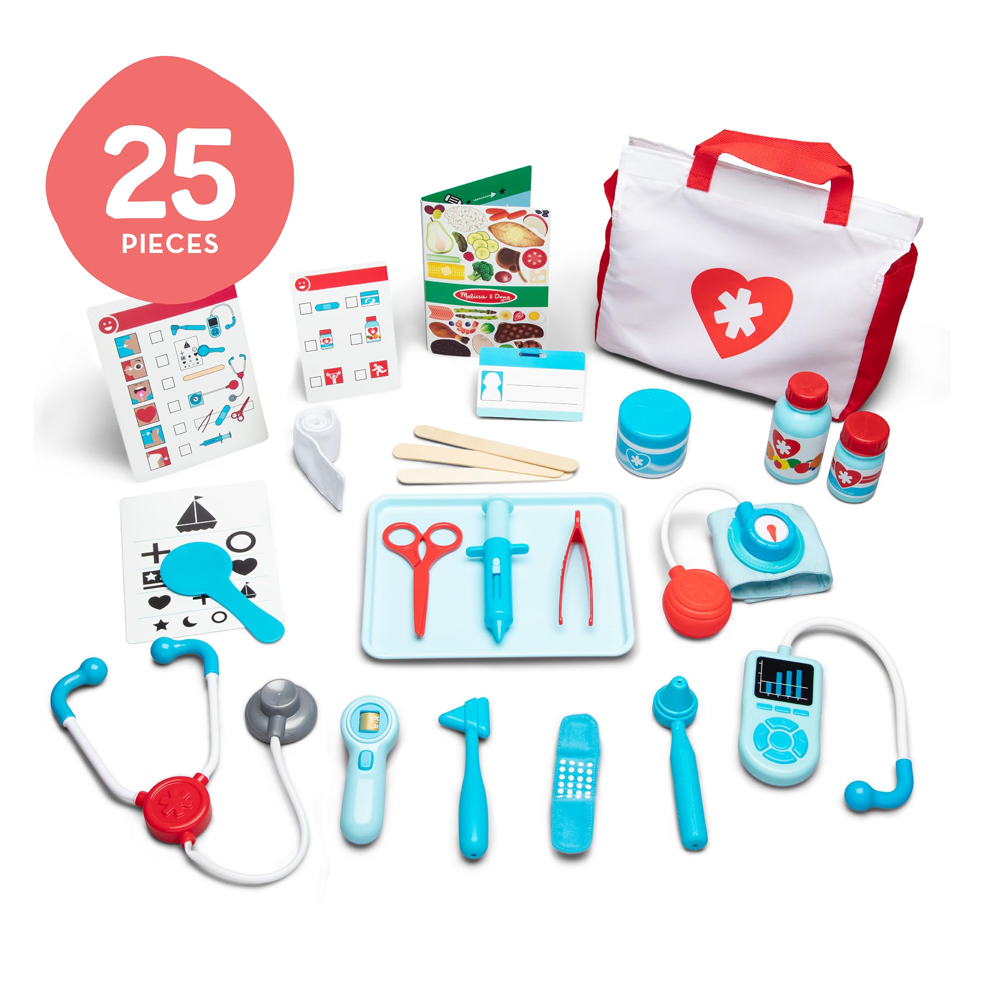 Melissa & Doug Doctor's Kit - Medical Role Play Set with 25 Pieces | Ages 3+ | Multicolor 6