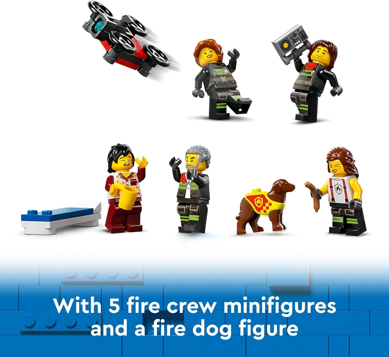LEGO City Fire Station Playset with Fire Engine & Minifigures - 6+ Years