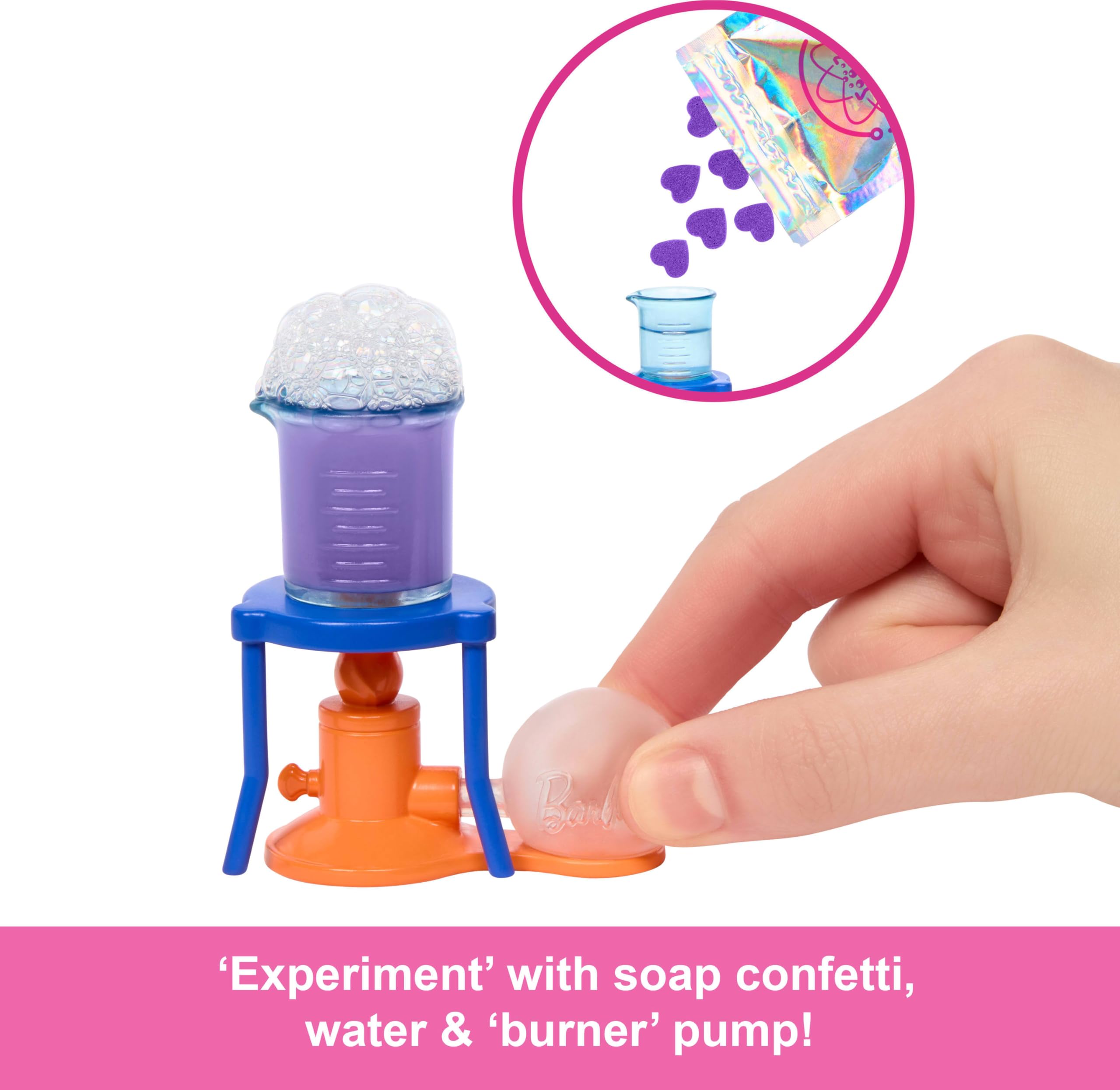 Barbie Scientist Doll & Accessories Playset - Color-Change Lab Experiments for Kids 3+ 4