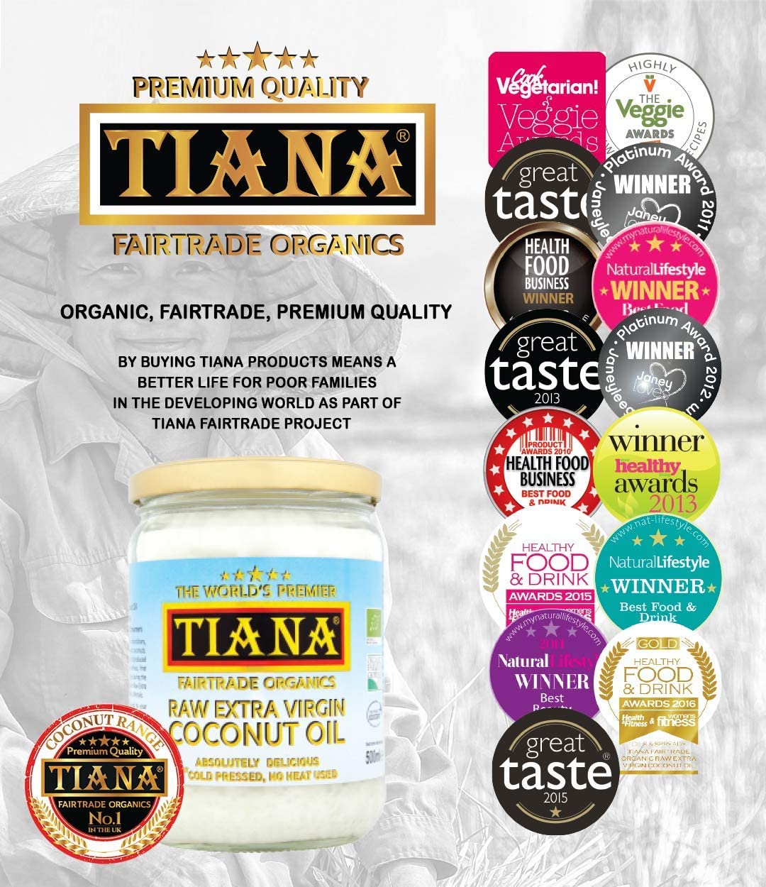 TIANA - Raw Extra Virgin Coconut Oil (500ml) 8