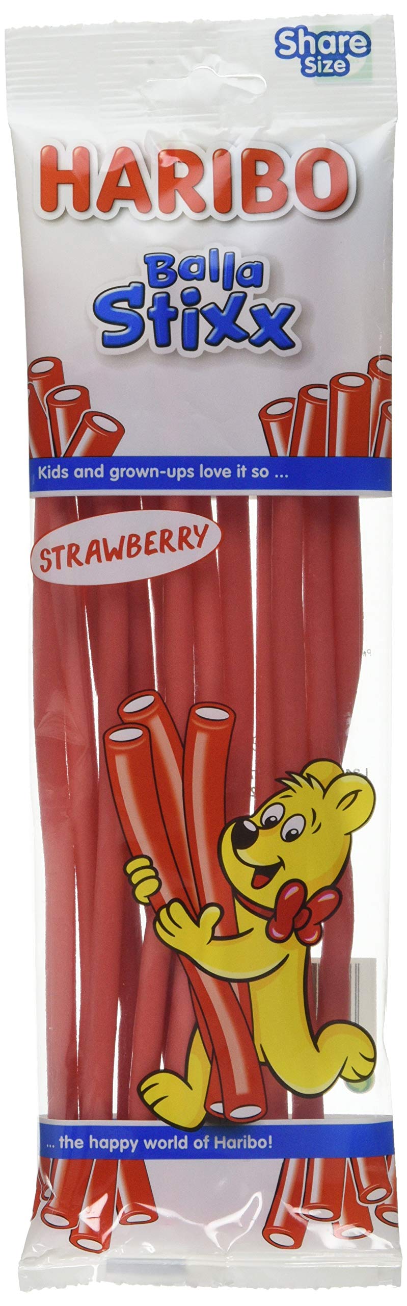 HARIBO Balla Stixx Strawberry Chewy Sweets - 140g Gummy Candy