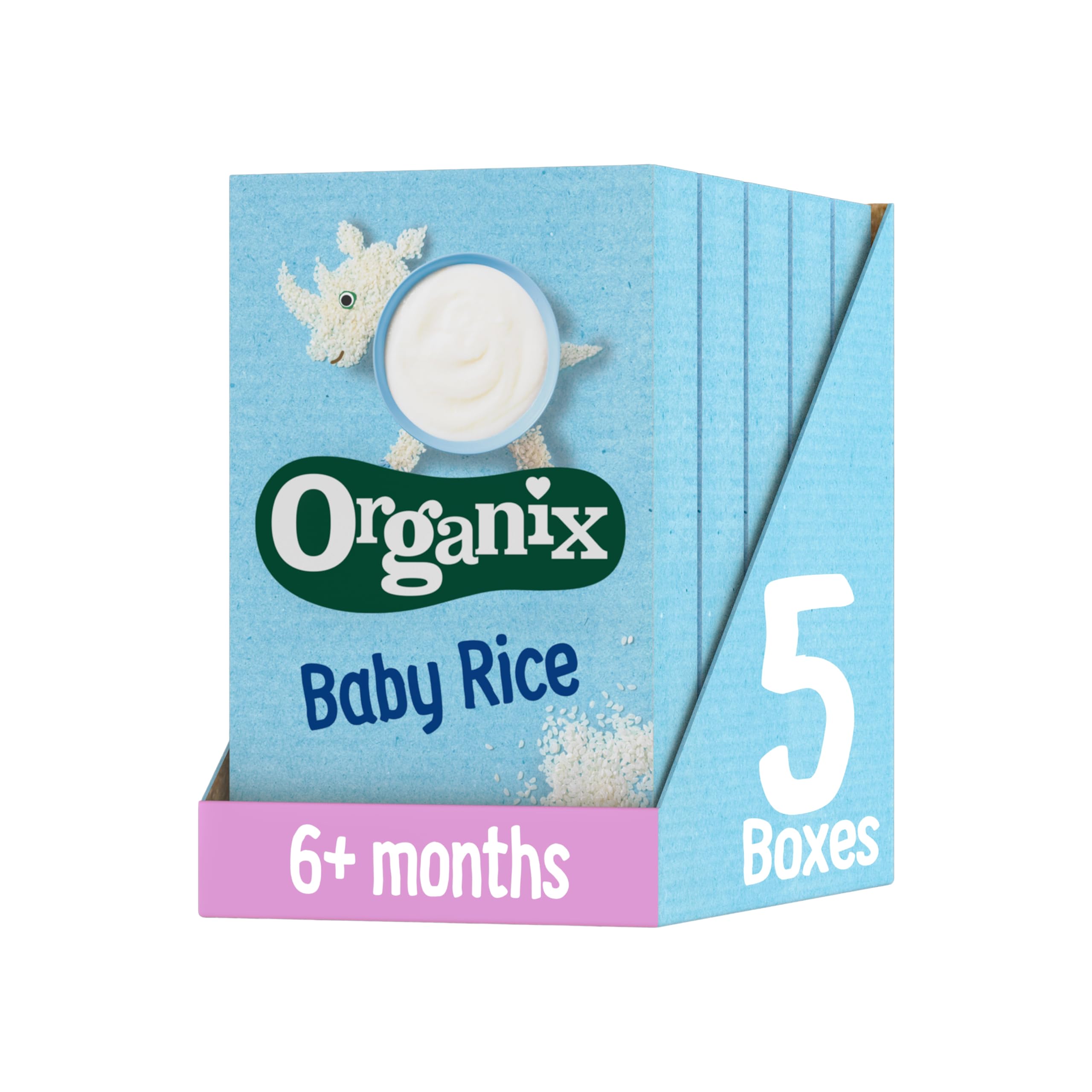 Organix Baby Rice Organic Weaning Snack for 6+ Months - 100g (Pack of 5)