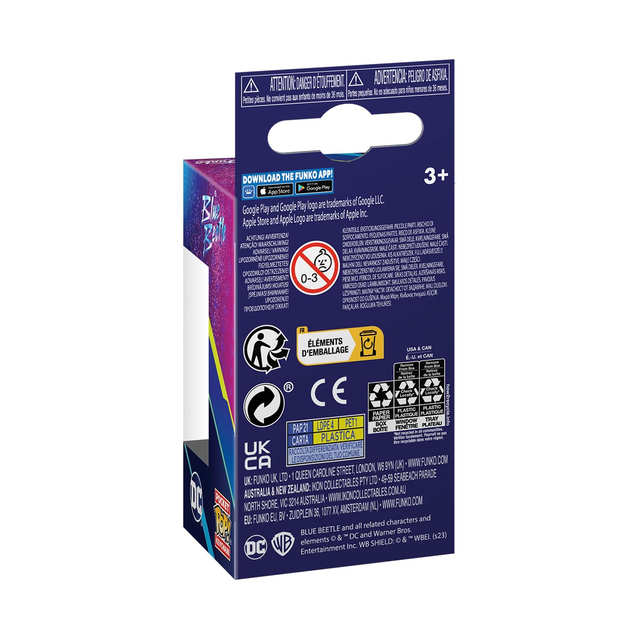 Funko Pop! Keychain: DC - Blue Beetle Vinyl Figure (72348) 6