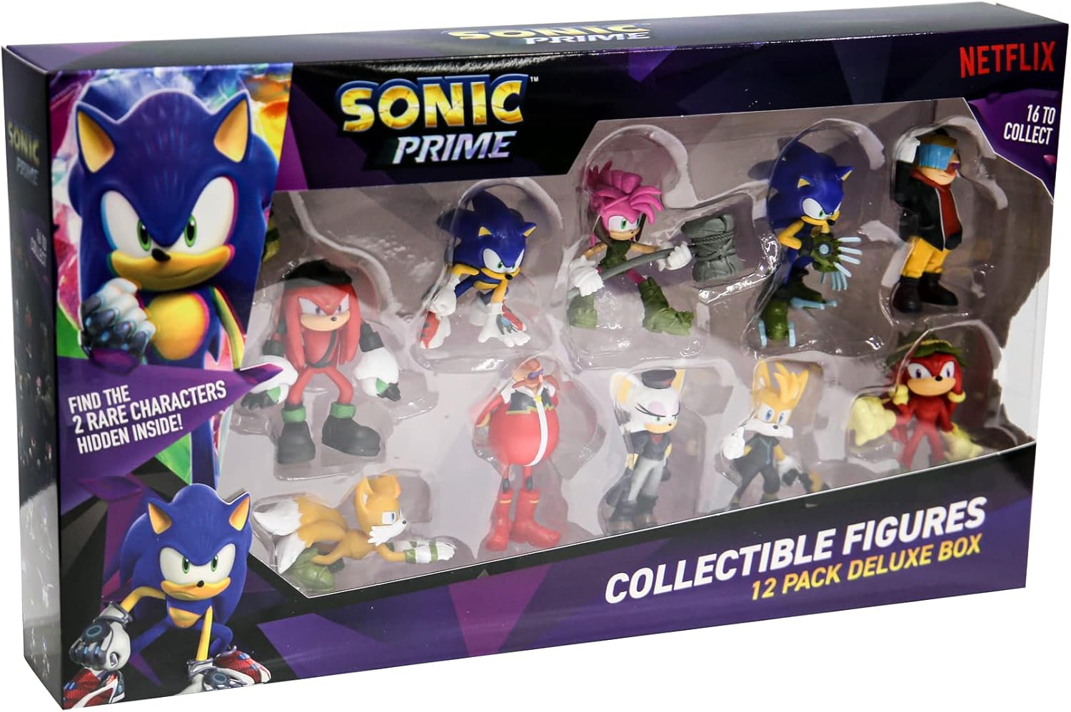 BANDAI Sonic Prime Collectable Figures 12 Pack Set - 6.5cm Action Figures
