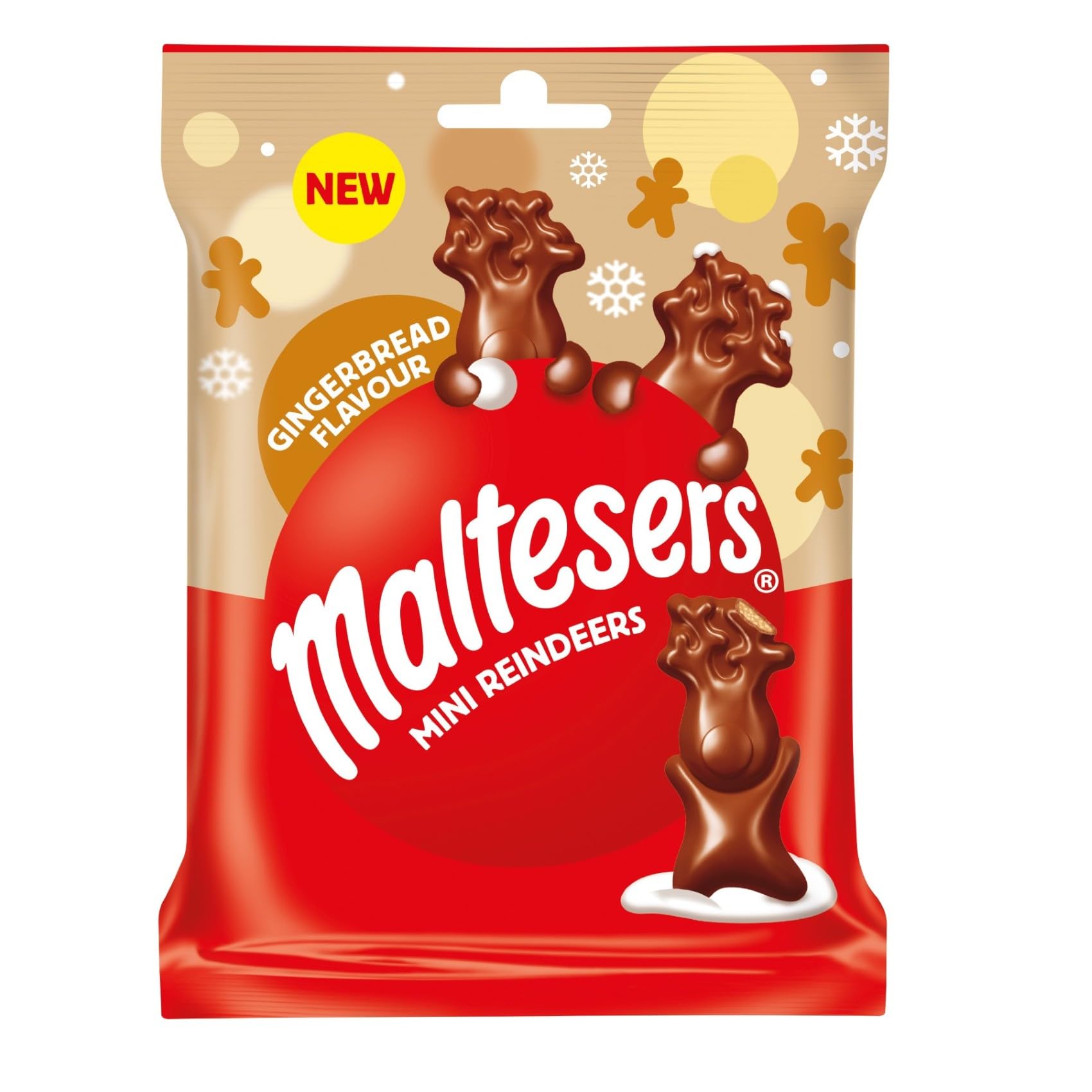 Maltesers Mini Reindeers Gingerbread Flavour Milk Chocolate Treats 59g