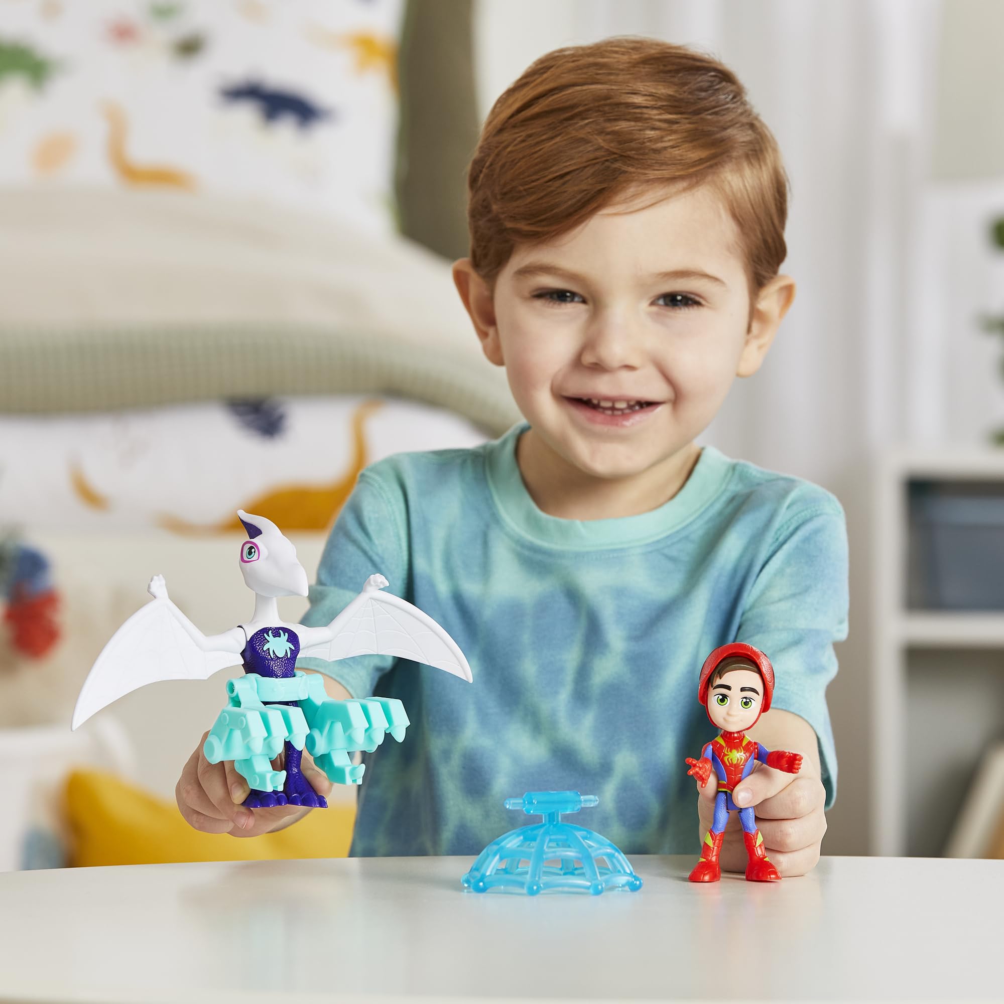 Spidey and His Amazing Friends Ghostasaurus & Spidey Action Figures 2-Pack - Hero Reveal & Dino-Webs Play for Ages 3+ 3