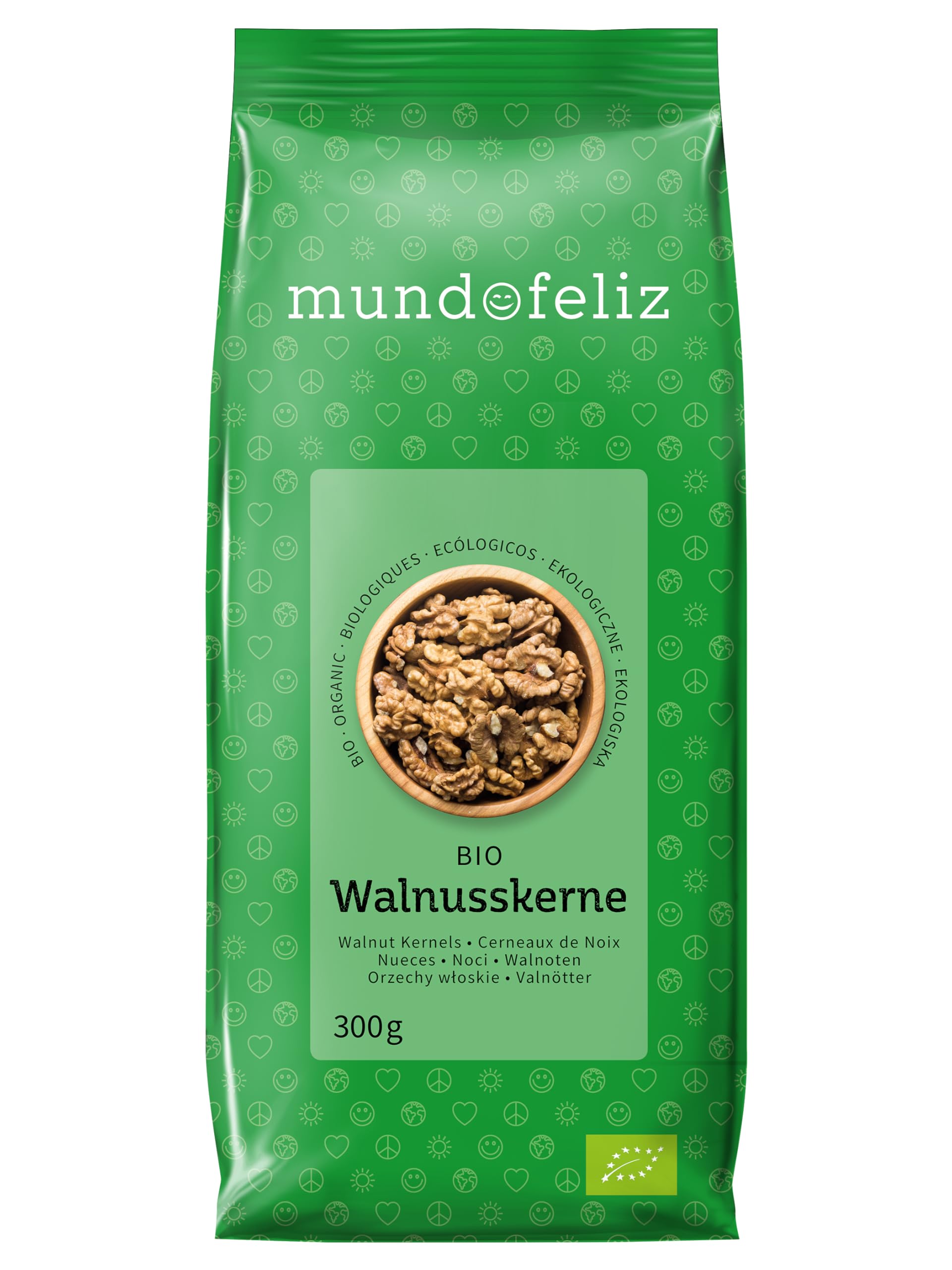 Mundo Feliz - Organic Walnut Halves, 3 x 300 g