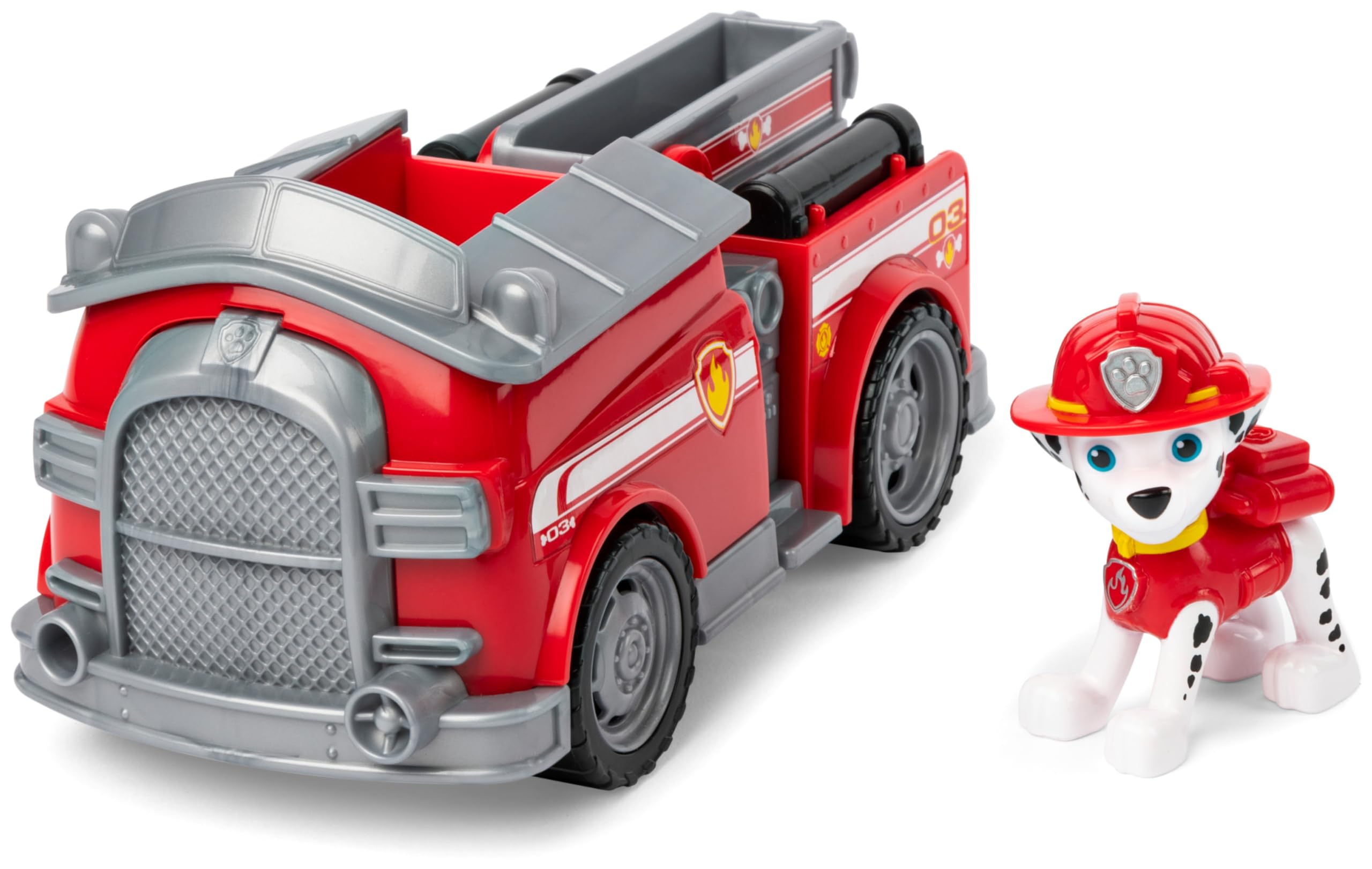 Paw Patrol Marshall's Fire Engine - Toy Vehicle with Collectible Action Figure for Kids 3+