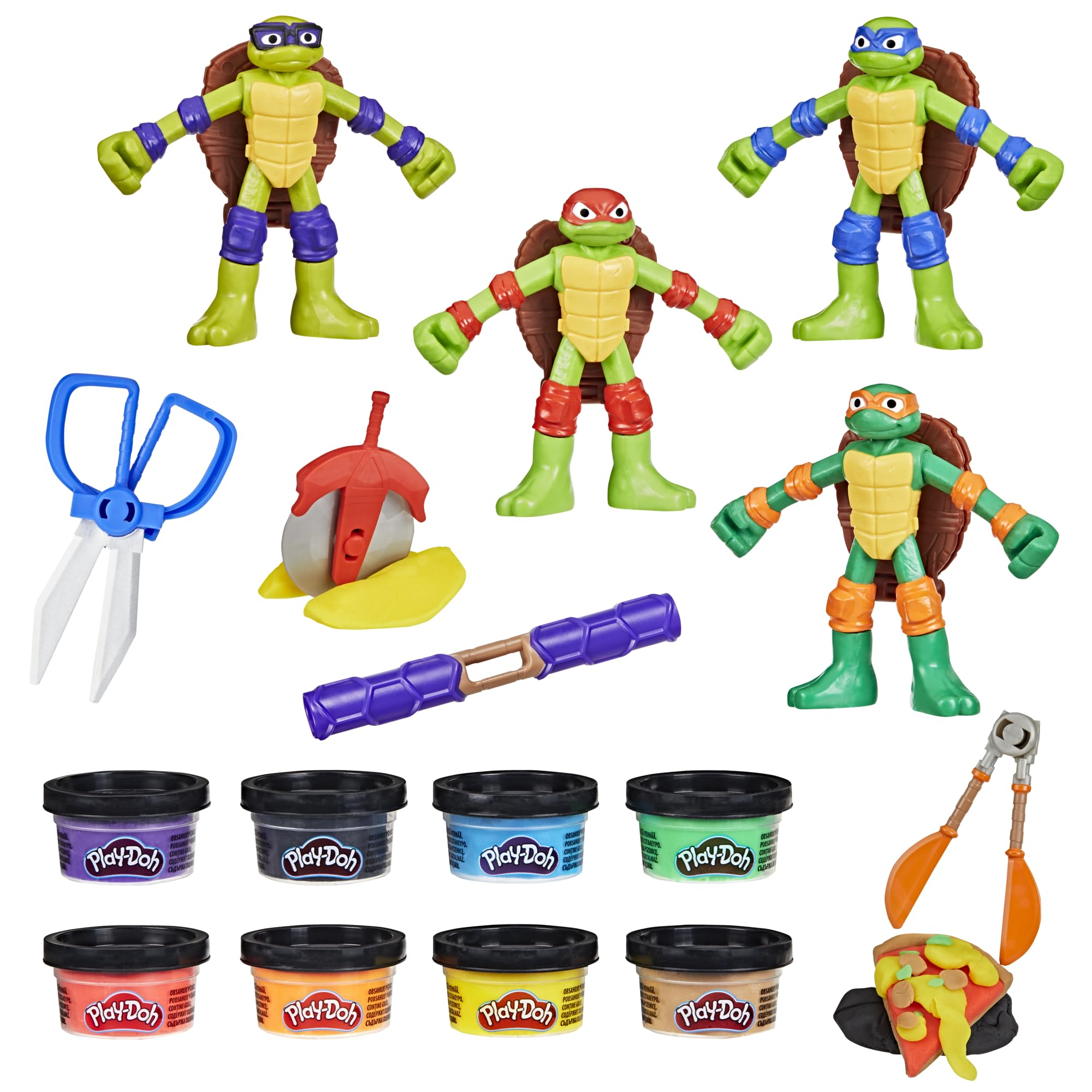 Play-Doh Teenage Mutant Ninja Turtles Cowabunga Creations Playset with 8 Colors