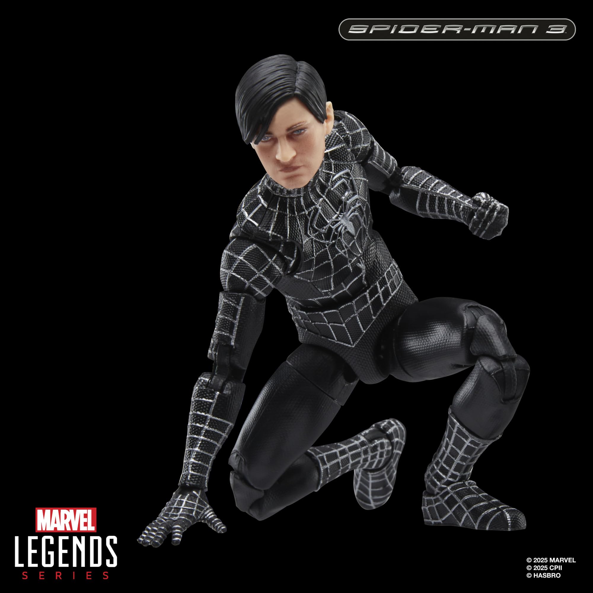 Marvel Legends Series Spider-Man 3 Action Figure - 6-Inch Scale with Black Suit & Accessories
