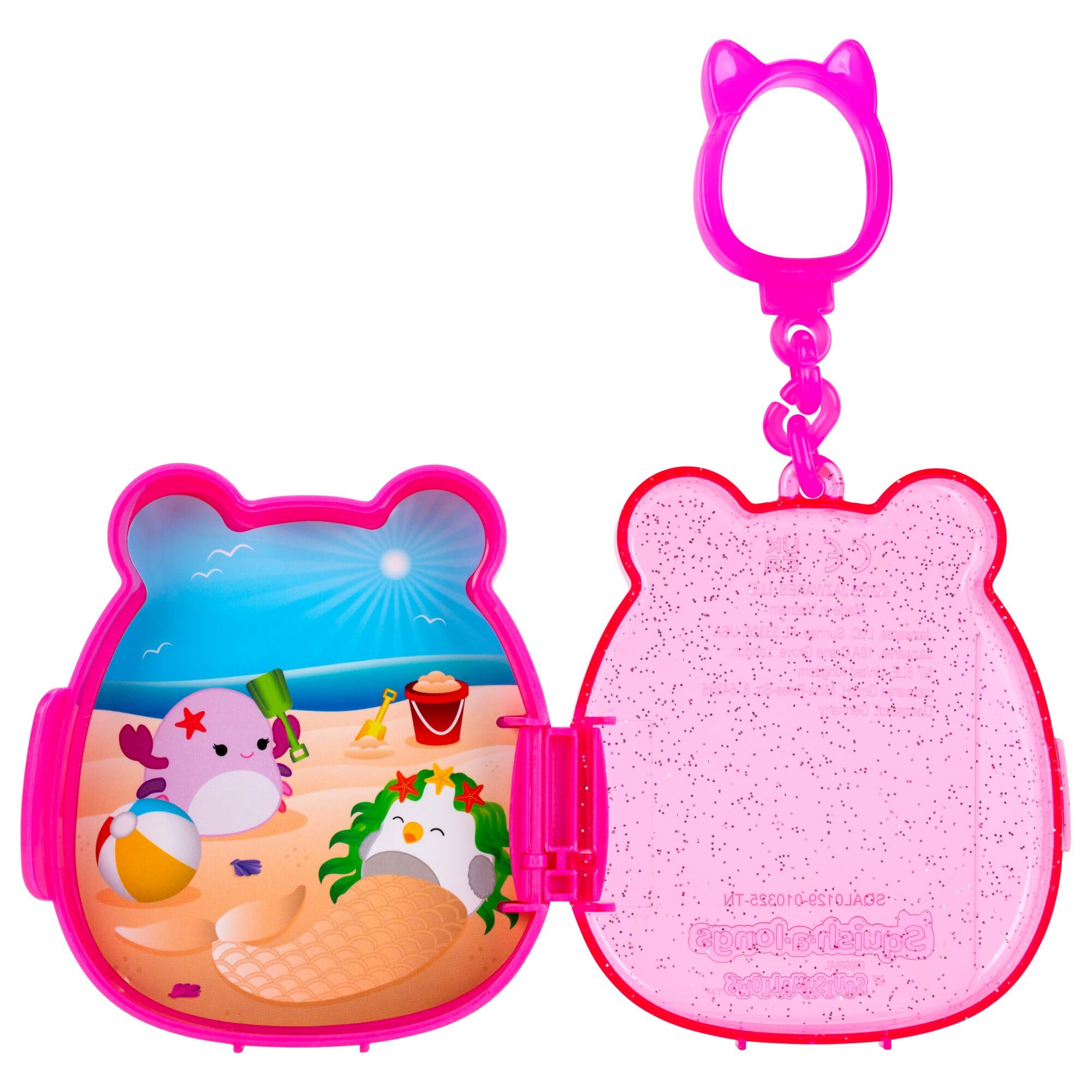 Squish-a-longs Mini-Squish Multipack with 2 Clip-a-longs and 40 Mini Figures – Saku the Hawaiian Pizza & Wendy the Frog Themed Carrying Cases 17