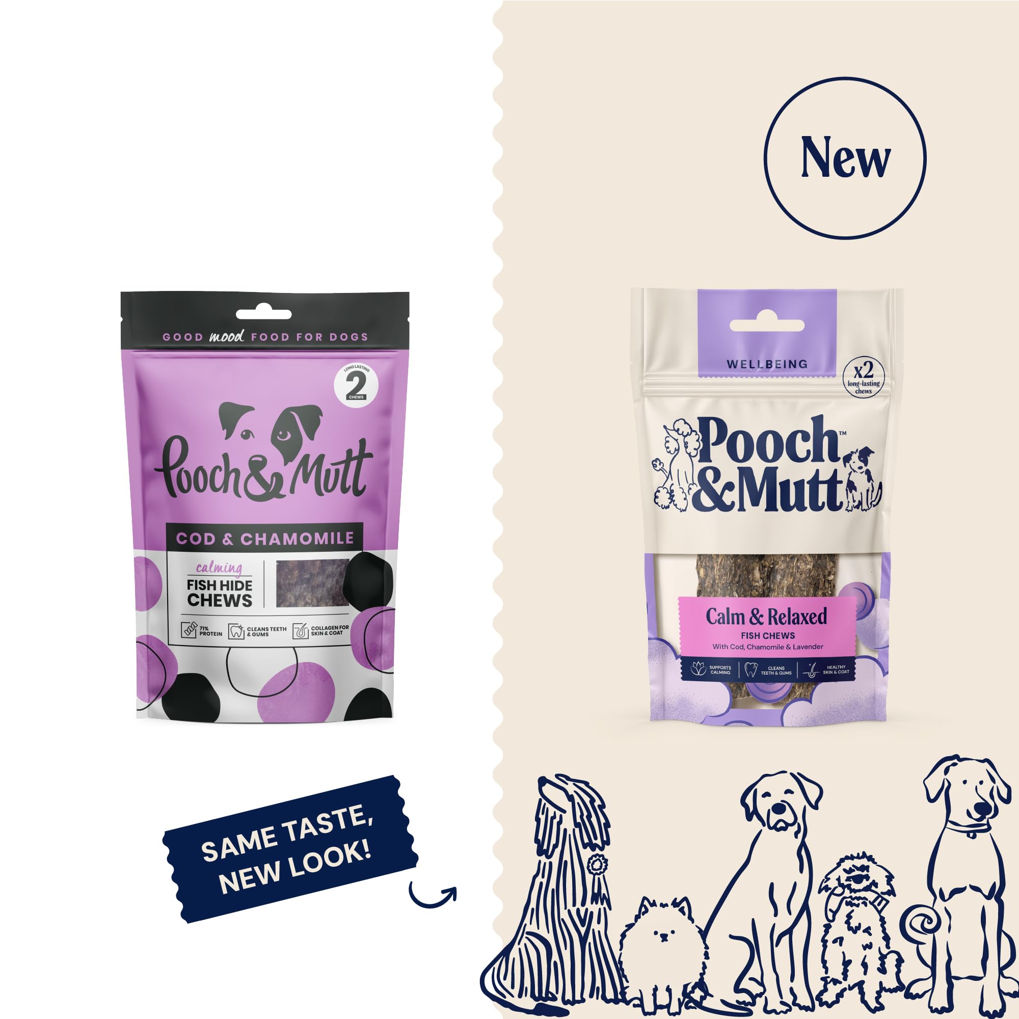 Pooch & Mutt Calming Dental Sticks with Cod, Chamomile & Lavender | 90g Pack