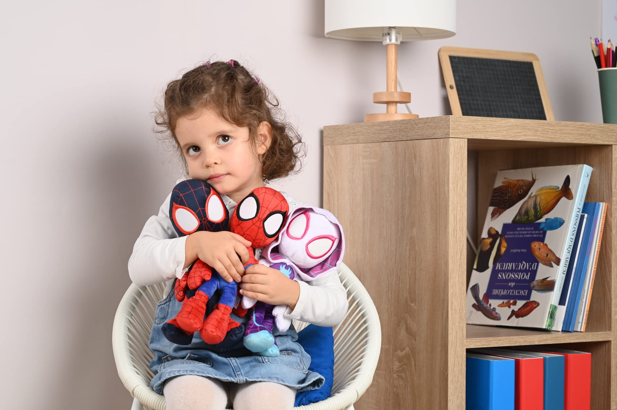 Simba Disney Spiderverse Ghost Spider Soft Toy - 25 cm Plush with Glow in the Dark Eyes 4