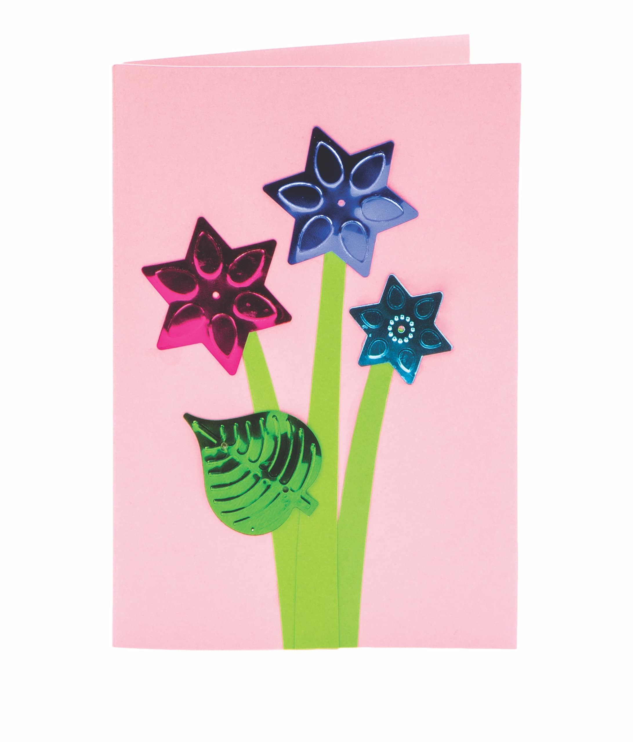 Baker Ross Jumbo Sequins for Kids - Assorted Christmas Craft Sequins in 8 Colors