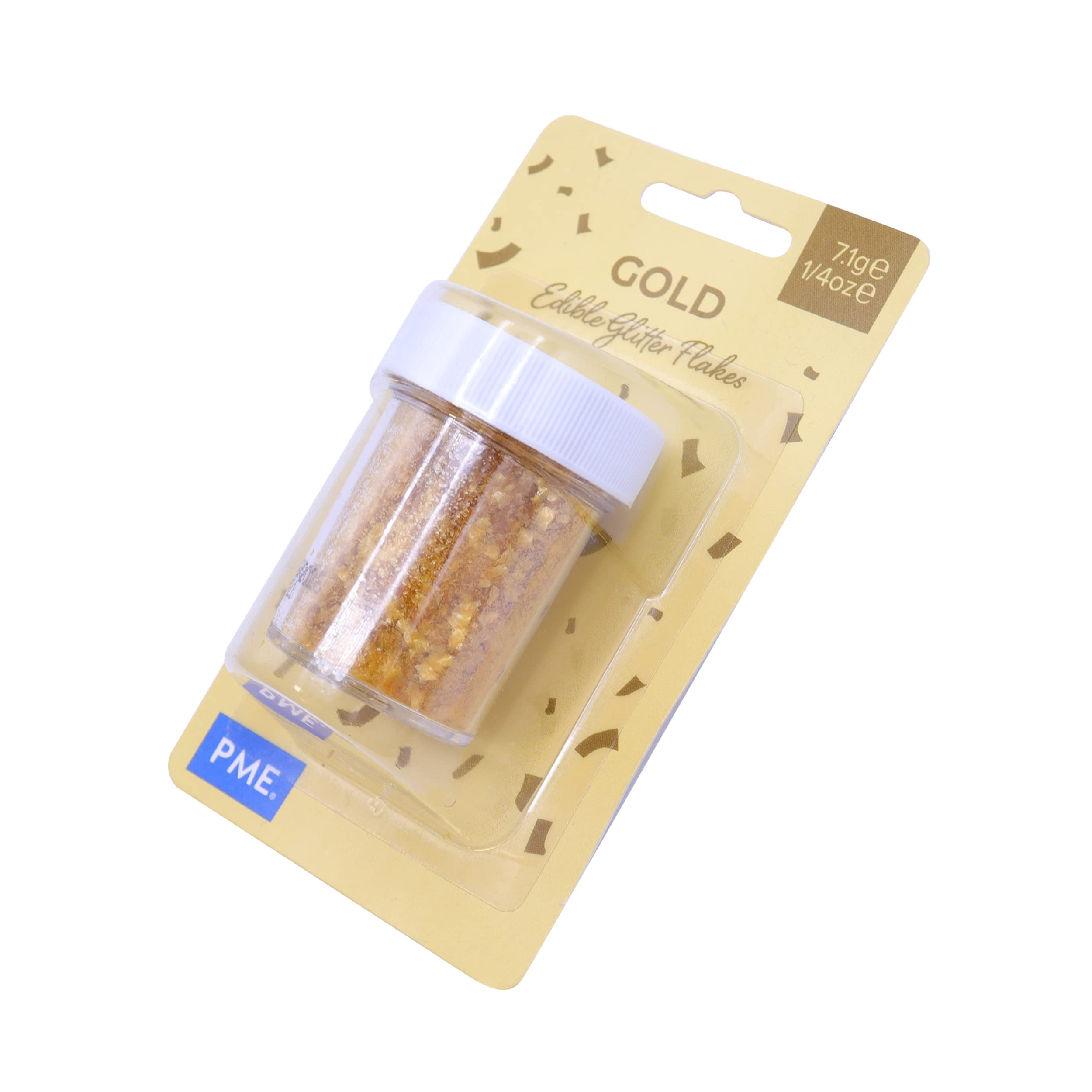 PME Gold Sparkling Glitter Flakes for Cake Decorating (7g) - Pack of 3 5