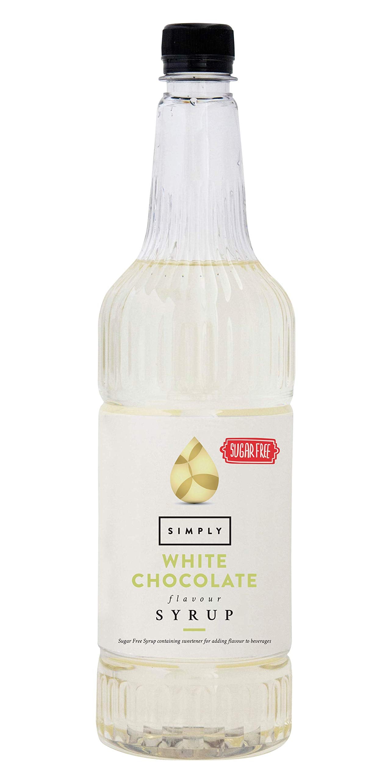 Simply - Sugar Free White Chocolate Syrup, Low Calorie Vegan & Nut Free Beverage Syrup