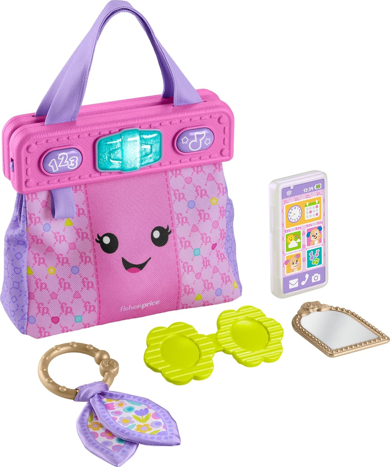 Fisher-Price Laugh & Learn Going Places Learning Purse - Interactive Educational Toy for Toddlers 6M+