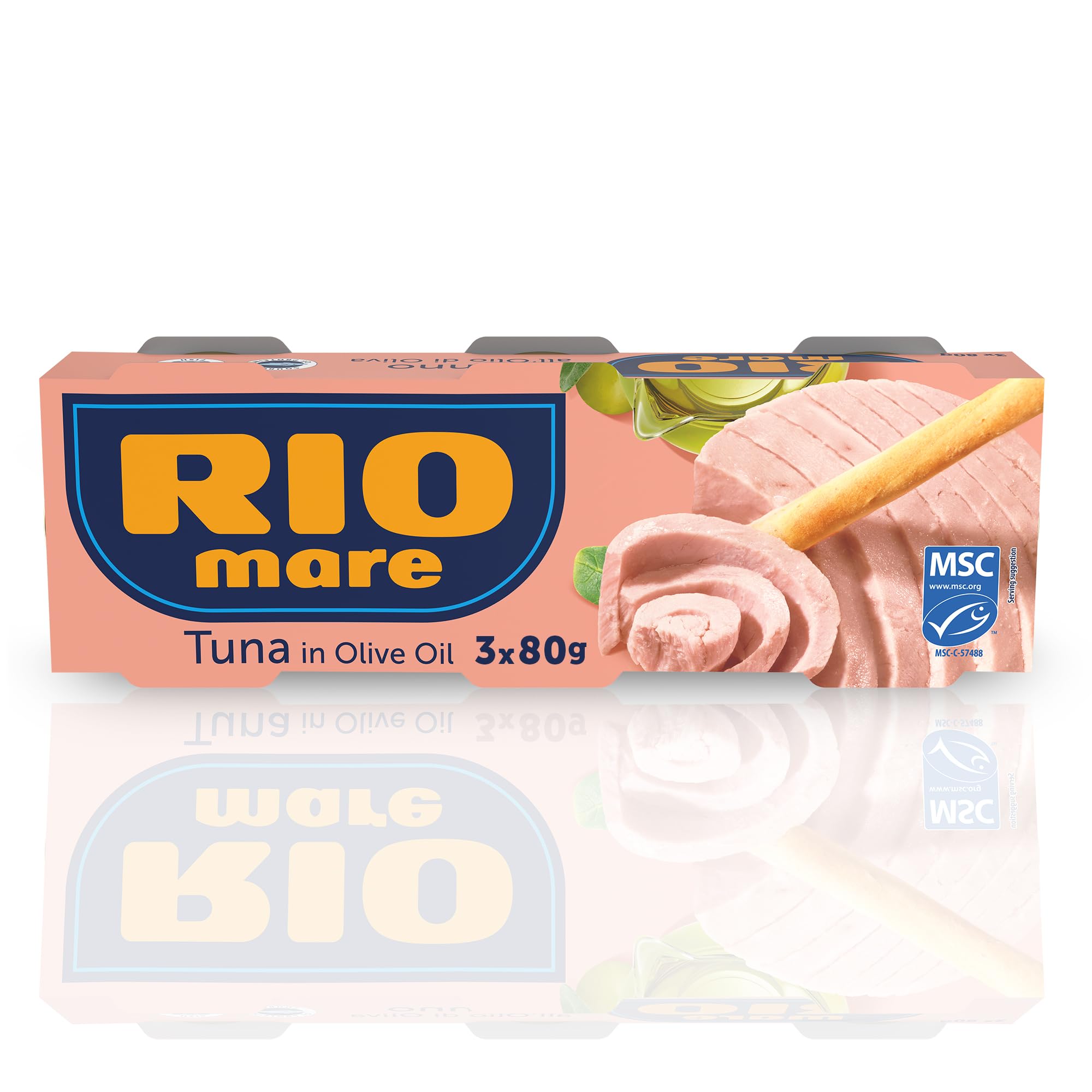 Rio Mare Tuna in Olive Oil 80g (Pack of 3) - Rich in Protein, Omega-3, MSC Certified Sustainable