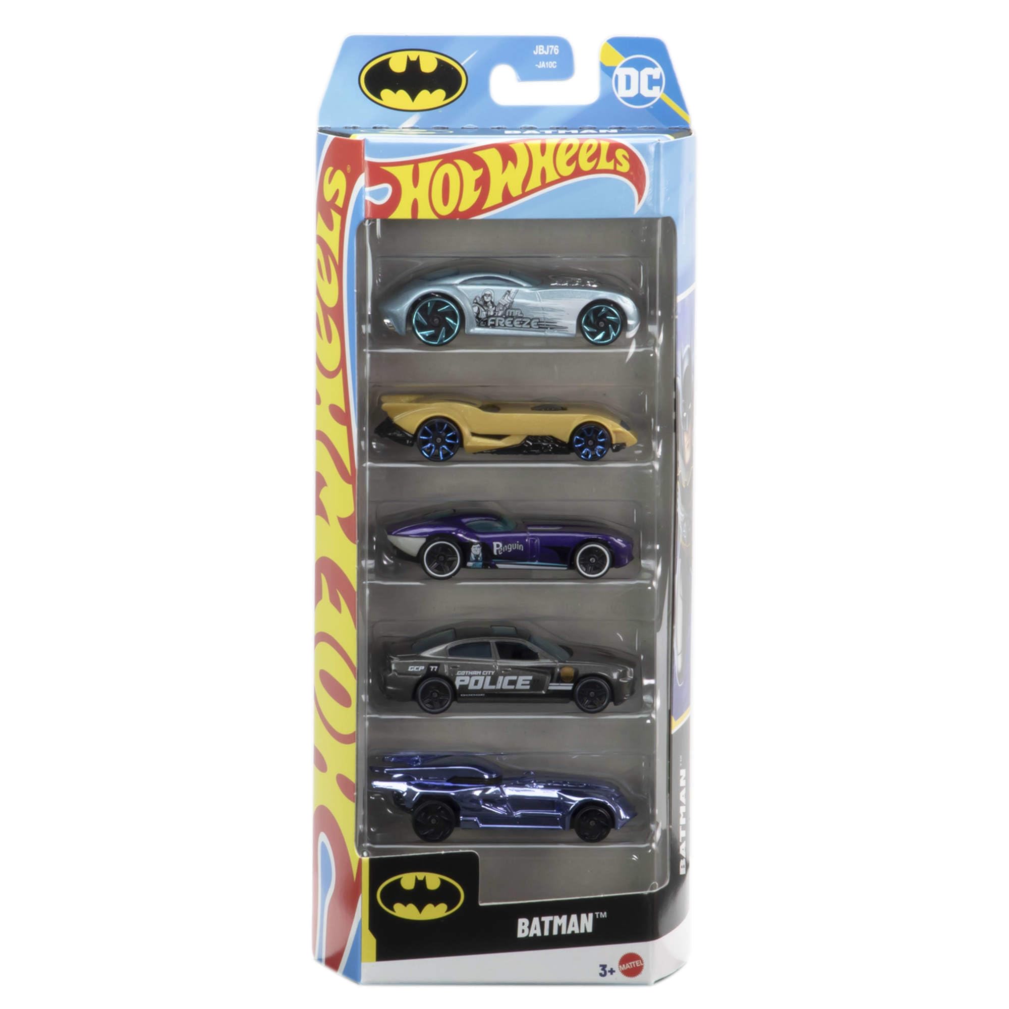 Hot Wheels Batman 5-Pack - 1:64 Scale Die-Cast Vehicles for Kids 3+ 4