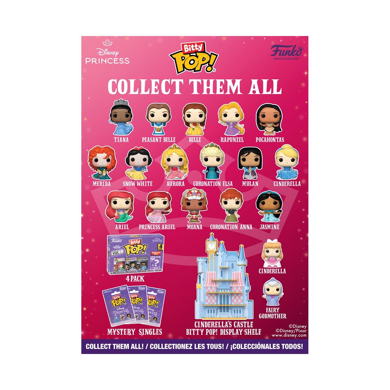 Funko Bitty Pop! Disney Princesses - Countdown Calendar with 24 Mini Vinyl Figures 7
