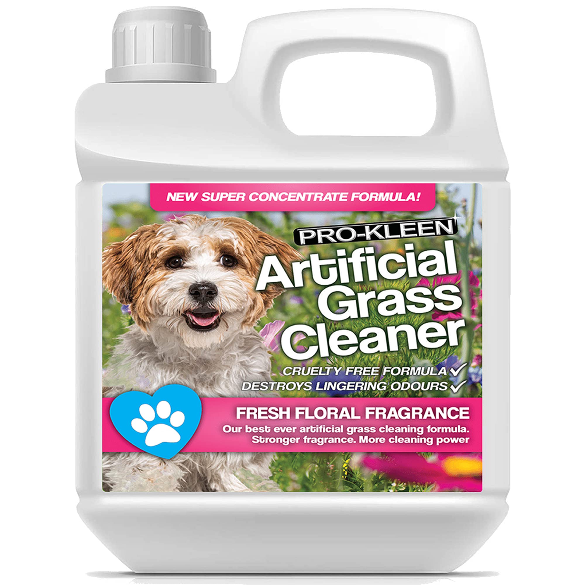 Pro-Kleen Artificial Grass Cleaner for Dogs - 3-in-1 Formula, 1L Bottle, Floral Scent