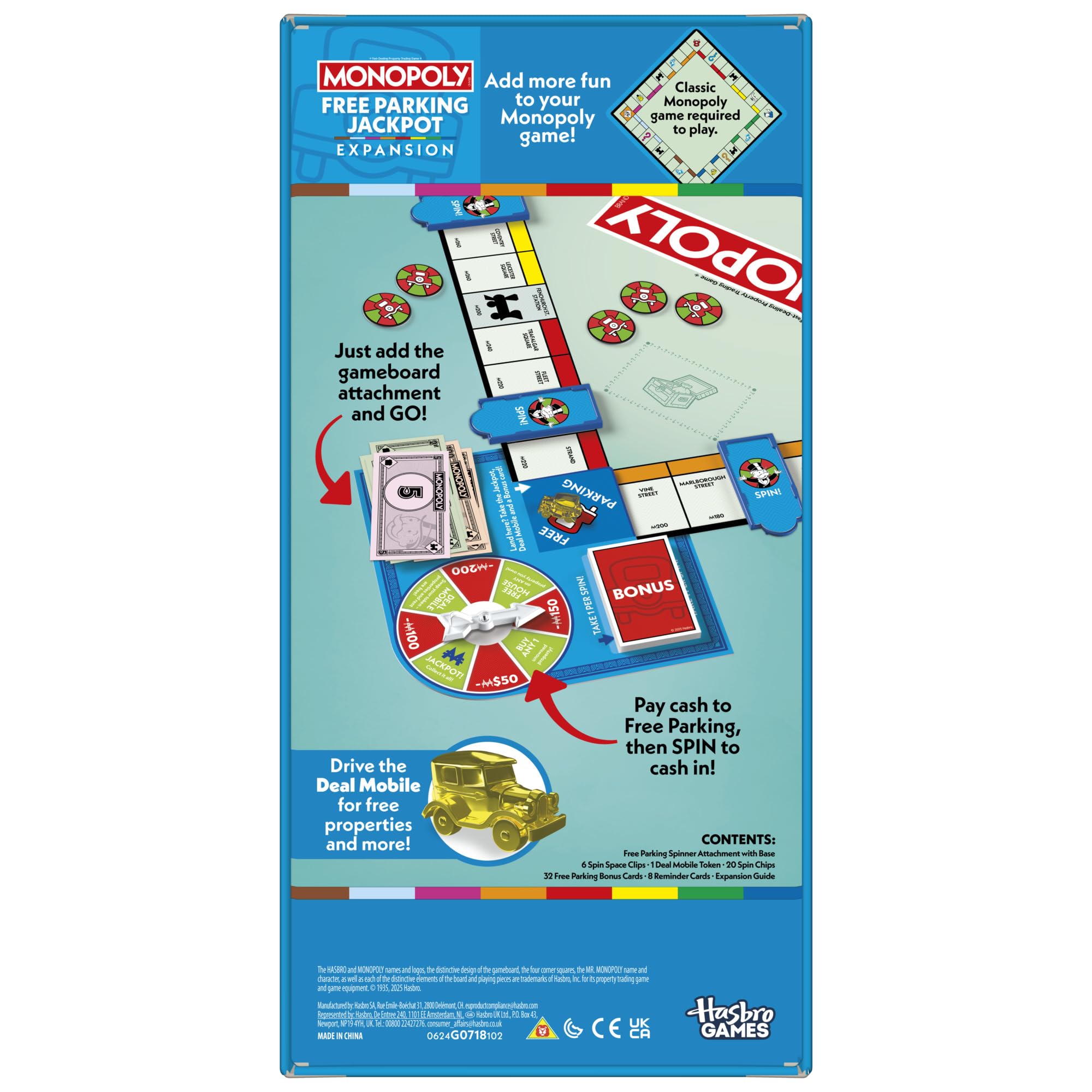Monopoly Free Parking Jackpot Expansion Pack for Classic Monopoly Game - English Version